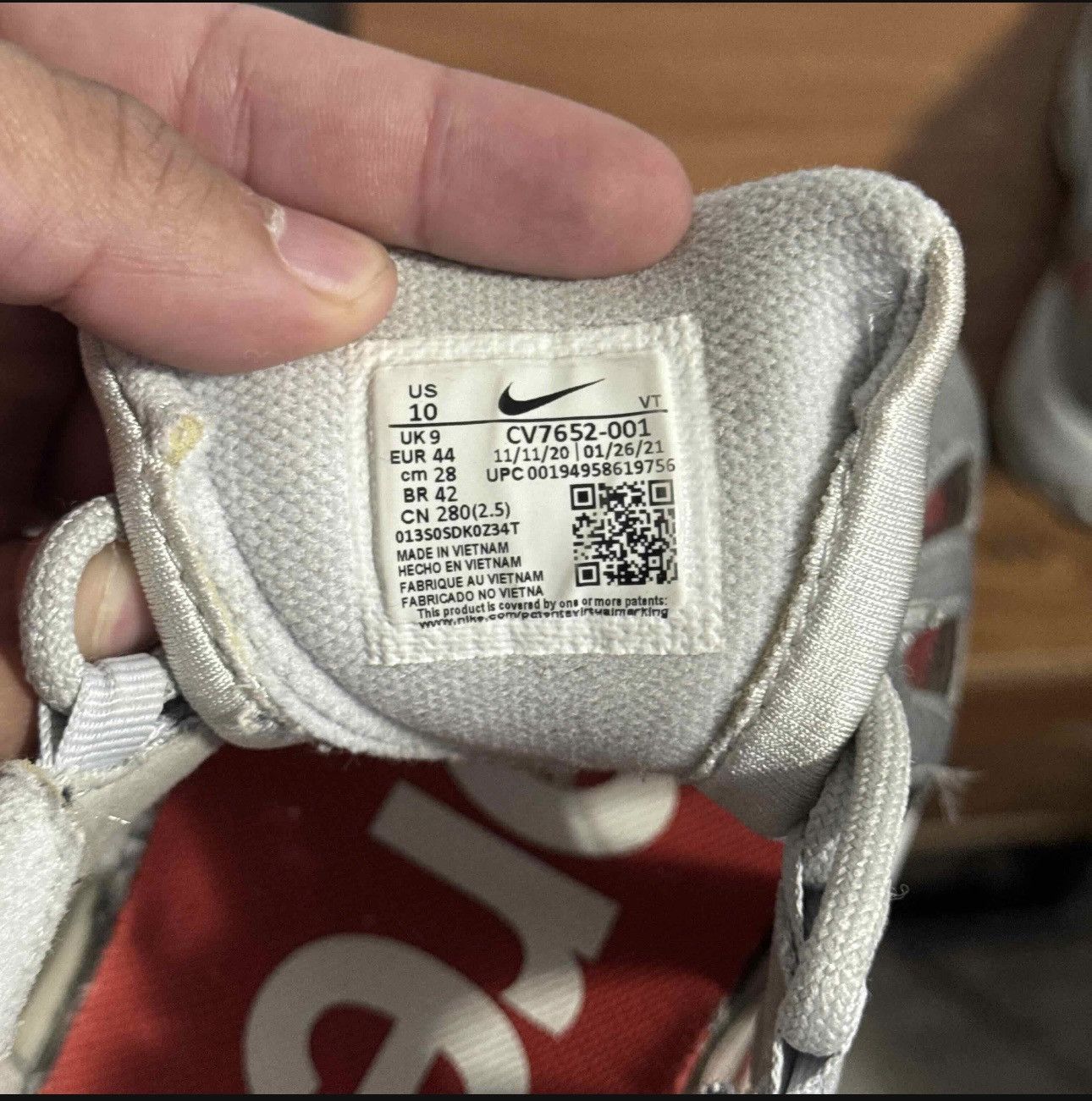Nike Supreme x Air Max 96 'Metallic Silver' Size US 10 / EU 43 - 6 Thumbnail