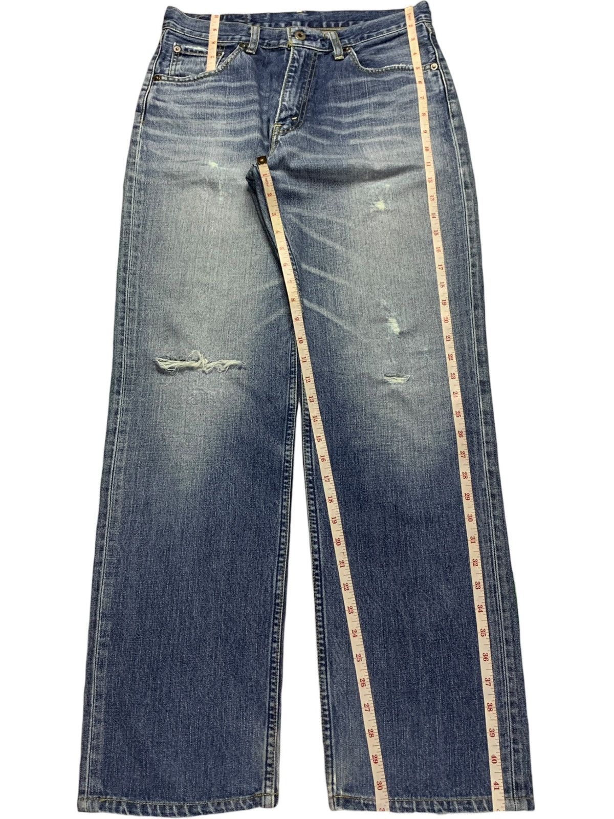 Levi's × Levi's Vintage Clothing Vintage 90s Levis 502 Faded Wash Distressed Baggy Jeans Size US 30 / EU 46 - 13 Thumbnail