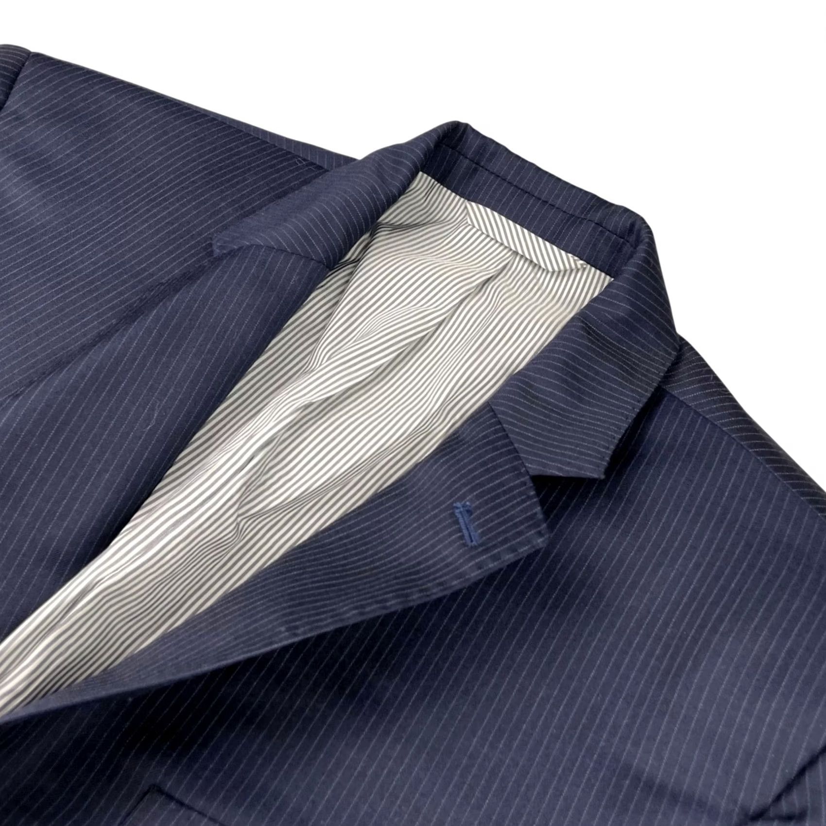 Todd Snyder Todd Snyder Men’s Mayfair Fit Blazer Jacket Navy Blue Stripe 100% Wool 2-Button 40R Regular Mens Size 40R - 2 Thumbnail