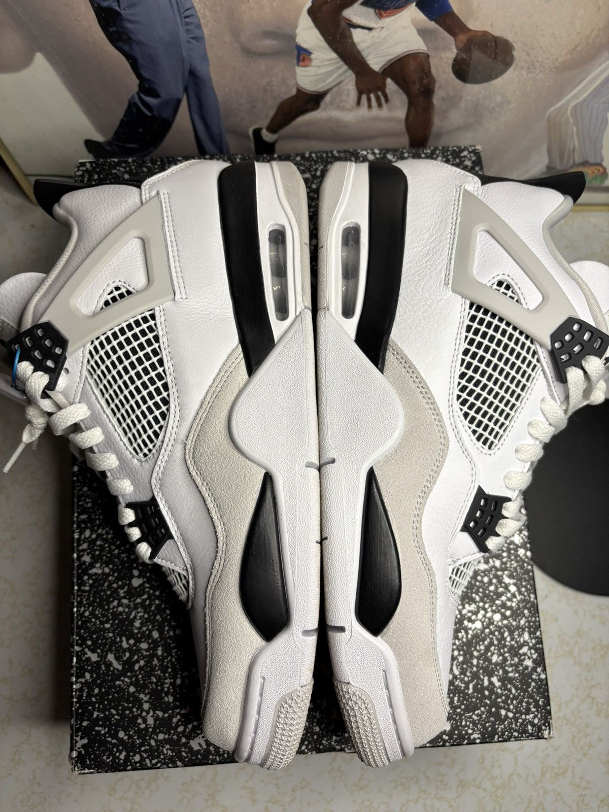 Jordan Brand Jordan Retro 4 ‘Military black’ Size US 12 / EU 45 - 4 Thumbnail