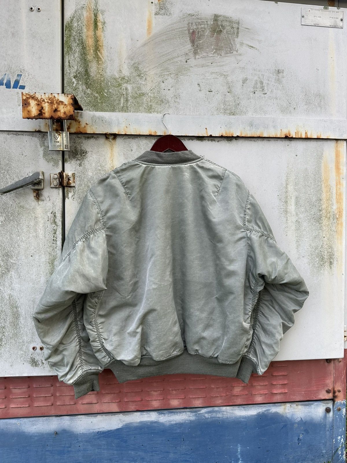 Vintage 👹Vintage Faded Converse MA-1 Cream Green Bomber Jacket Size US M / EU 48-50 / 2 - 9 Thumbnail