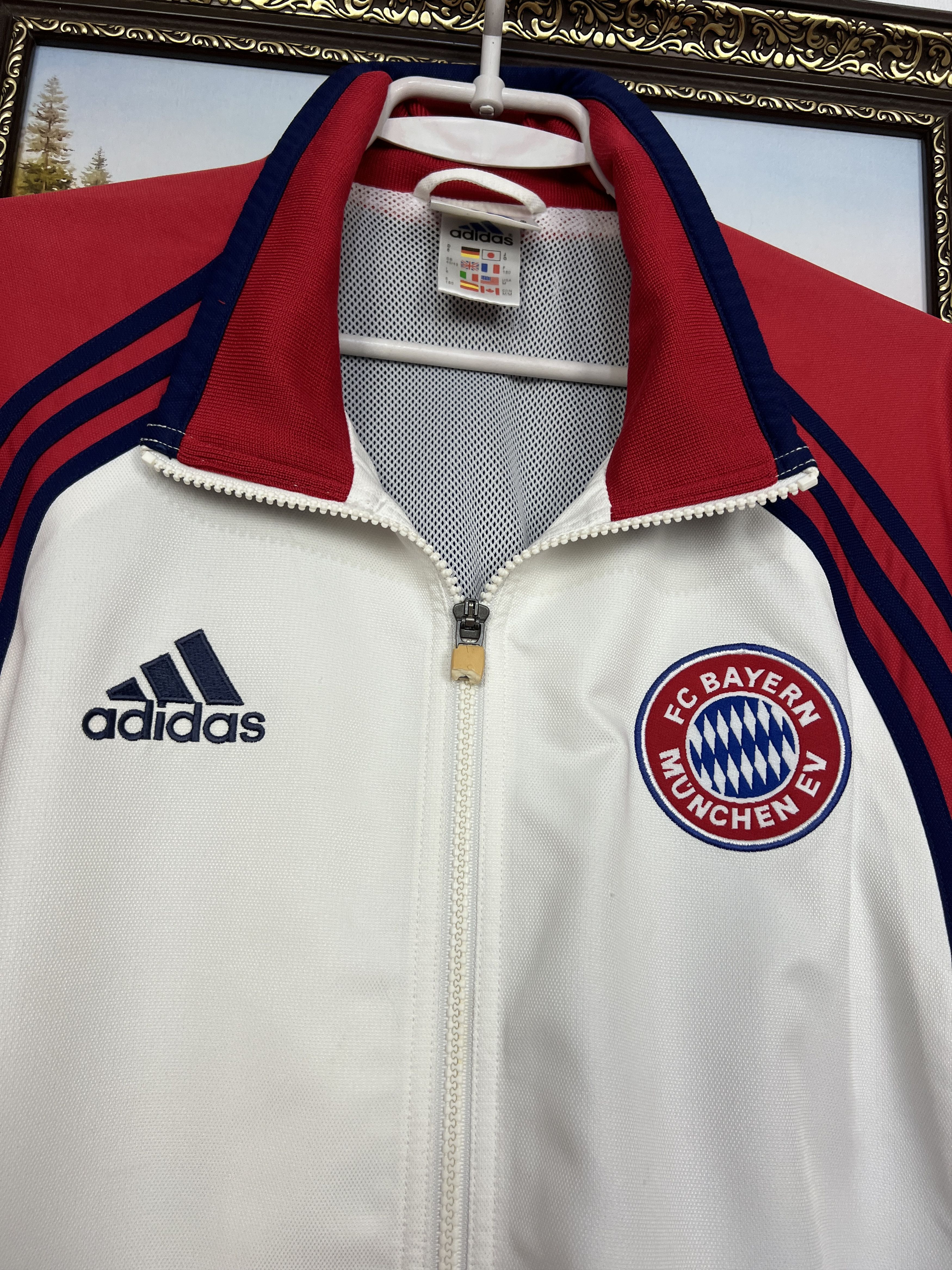 Adidas Vintage 90's Bayern Munich Football Jacket Soccer Track Top Size US M / EU 48-50 / 2 - 3 Thumbnail