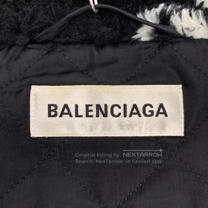 Balenciaga Balenciaga Black Logo Teddy zip-up jacket Size XS / US 0-2 / IT 36-38 - 5 Thumbnail
