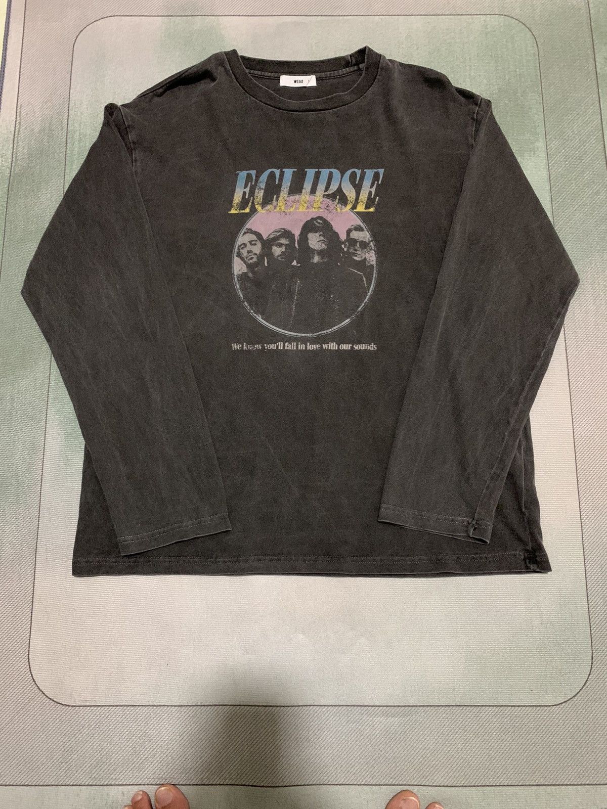 Japanese Brand A dark grey long sleeve T-shirt featuring ECLIPSE graphics Size US XL / EU 56 / 4 - 1 Thumbnail