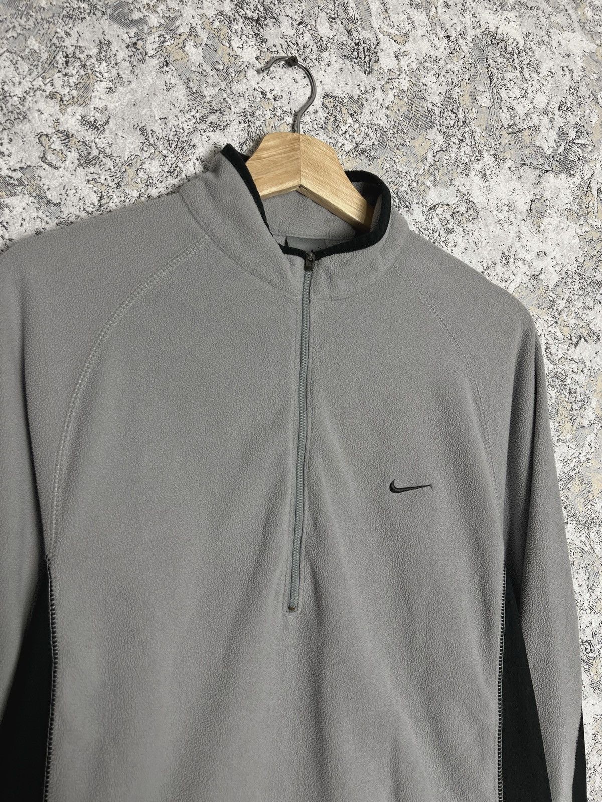 Nike × Vintage Nike Vintage Teddy Fleece 1/4 Zip Jacket Sweatshirt Size L Size US L / EU 52-54 / 3 - 2 Thumbnail