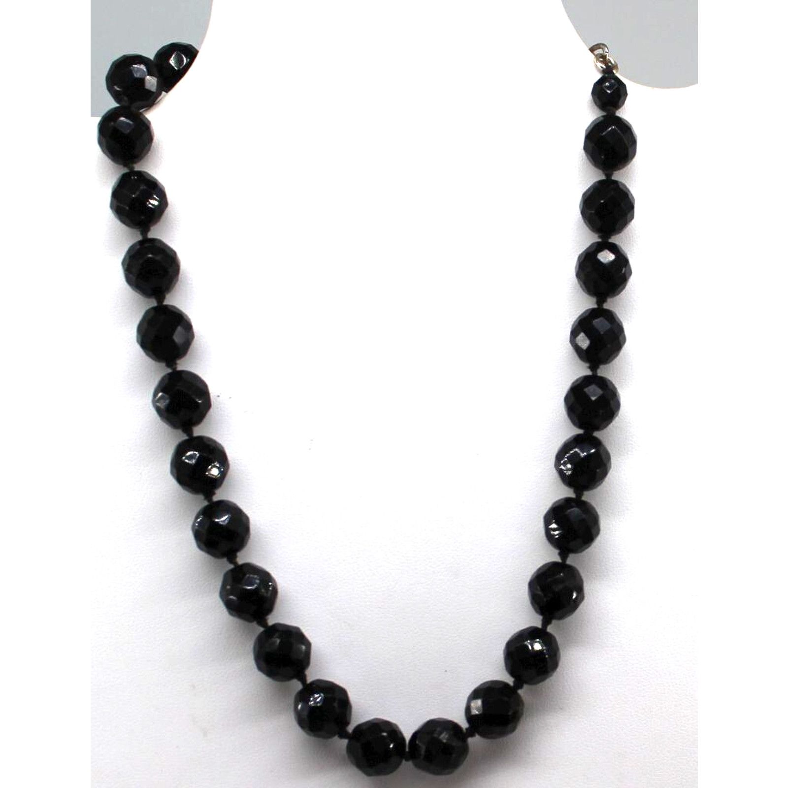 Other Mid Century Black Onyx Bead Choker Necklace 15" 3" Size ONE SIZE - 1 Thumbnail
