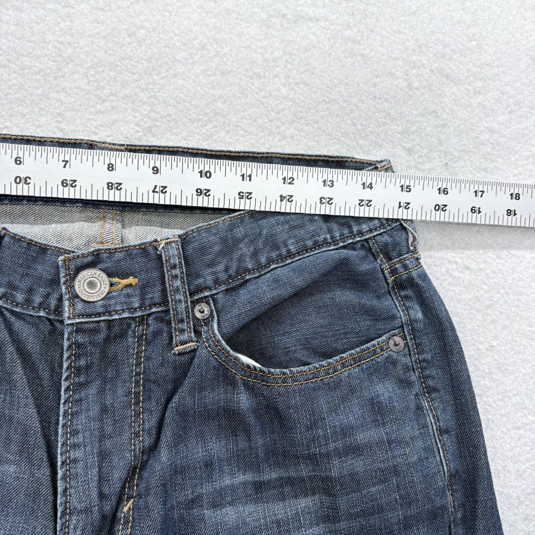 Vintage American Eagle Original Straight Jeans Mens 29x30 Blue Medium Wash Denim Grunge Size US 29 - 6 Thumbnail