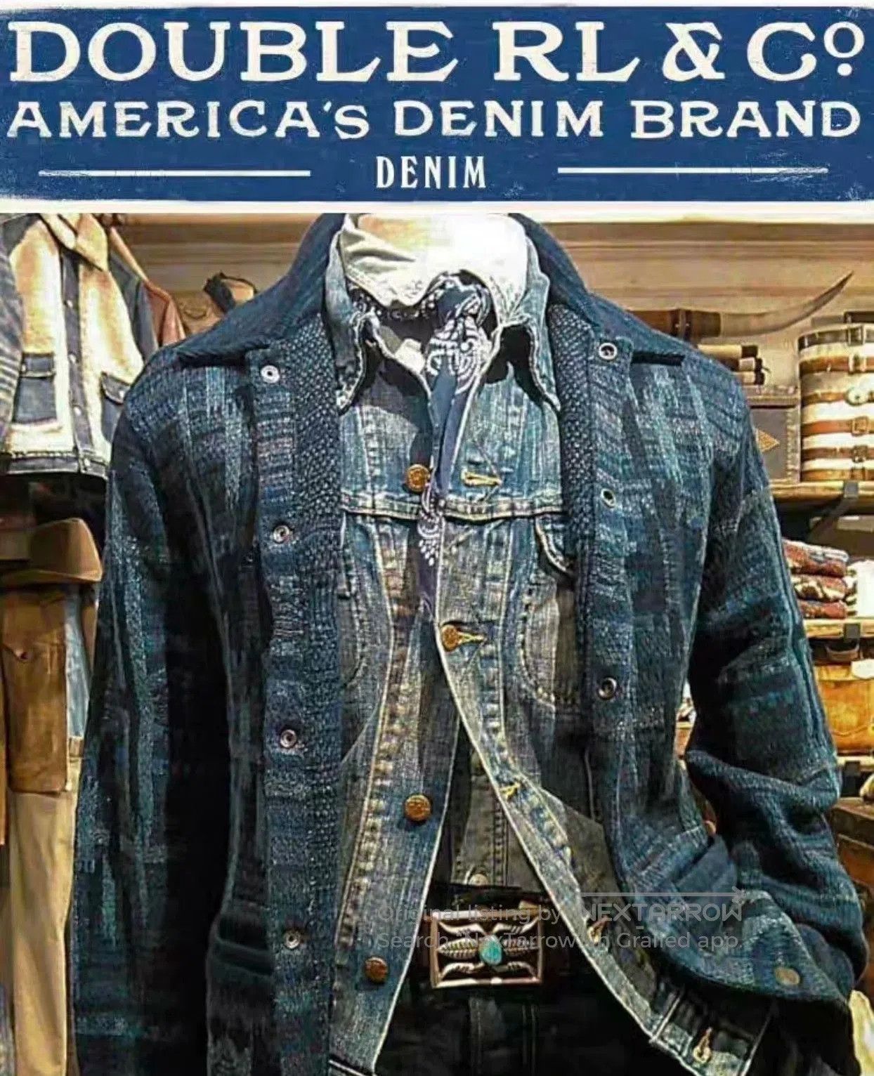 RRL Ralph Lauren RRL Indigo Workshirt Sweater. Size US M / EU 48-50 / 2 - 4 Thumbnail