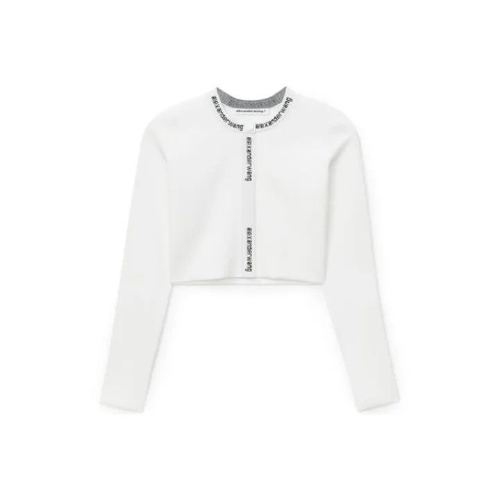 Alexander Wang Alexander Wang SS22 Logo Embellished Knit Cardigan 0079 Size M / US 6-8 / IT 42-44 - 1 Thumbnail