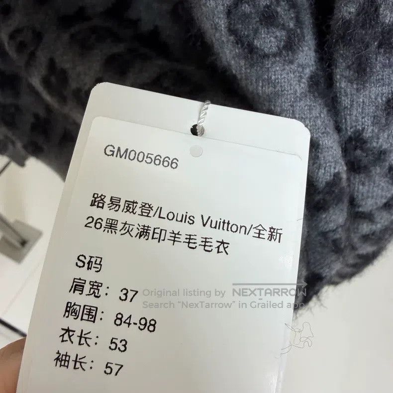 Louis Vuitton Louis Vuitton 26 Black and Grey Wool Sweater Size US S / EU 44-46 / 1 - 7 Thumbnail