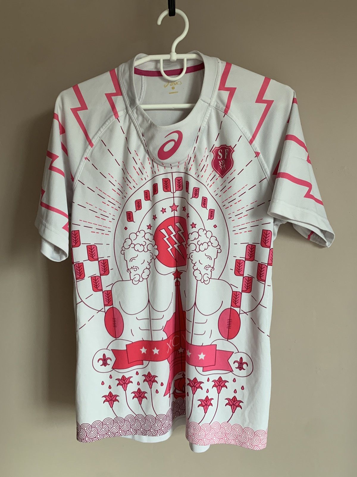 Asics Stade Francais Paris Rugby Union Shirt ASICS Jersey Size S Size US S / EU 44-46 / 1 - 1 Thumbnail