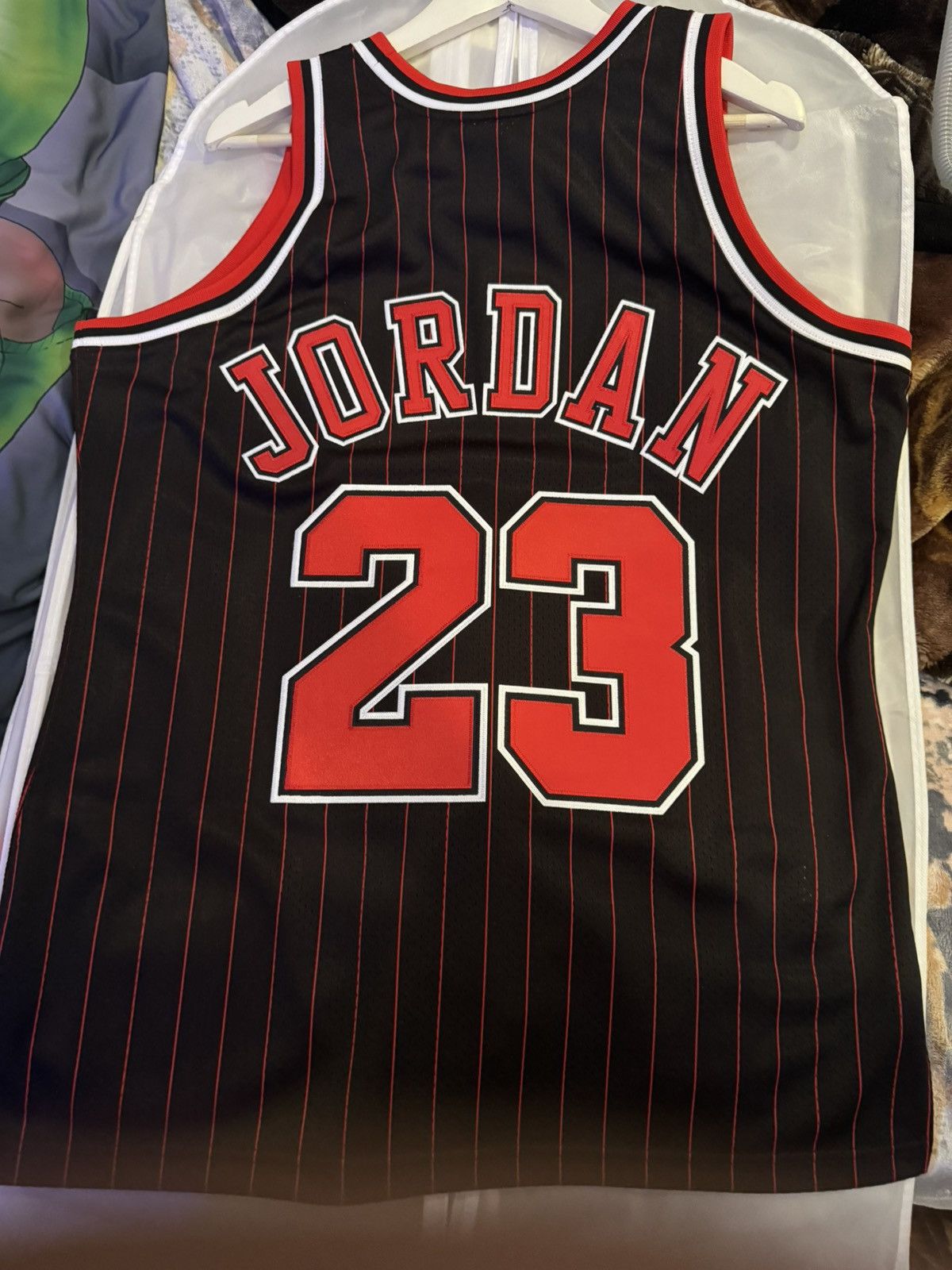 Mitchell & Ness Michael Jordan Bulls Pinstripe 1995-96 Jersey Size US L / EU 52-54 / 3 - 2 Thumbnail