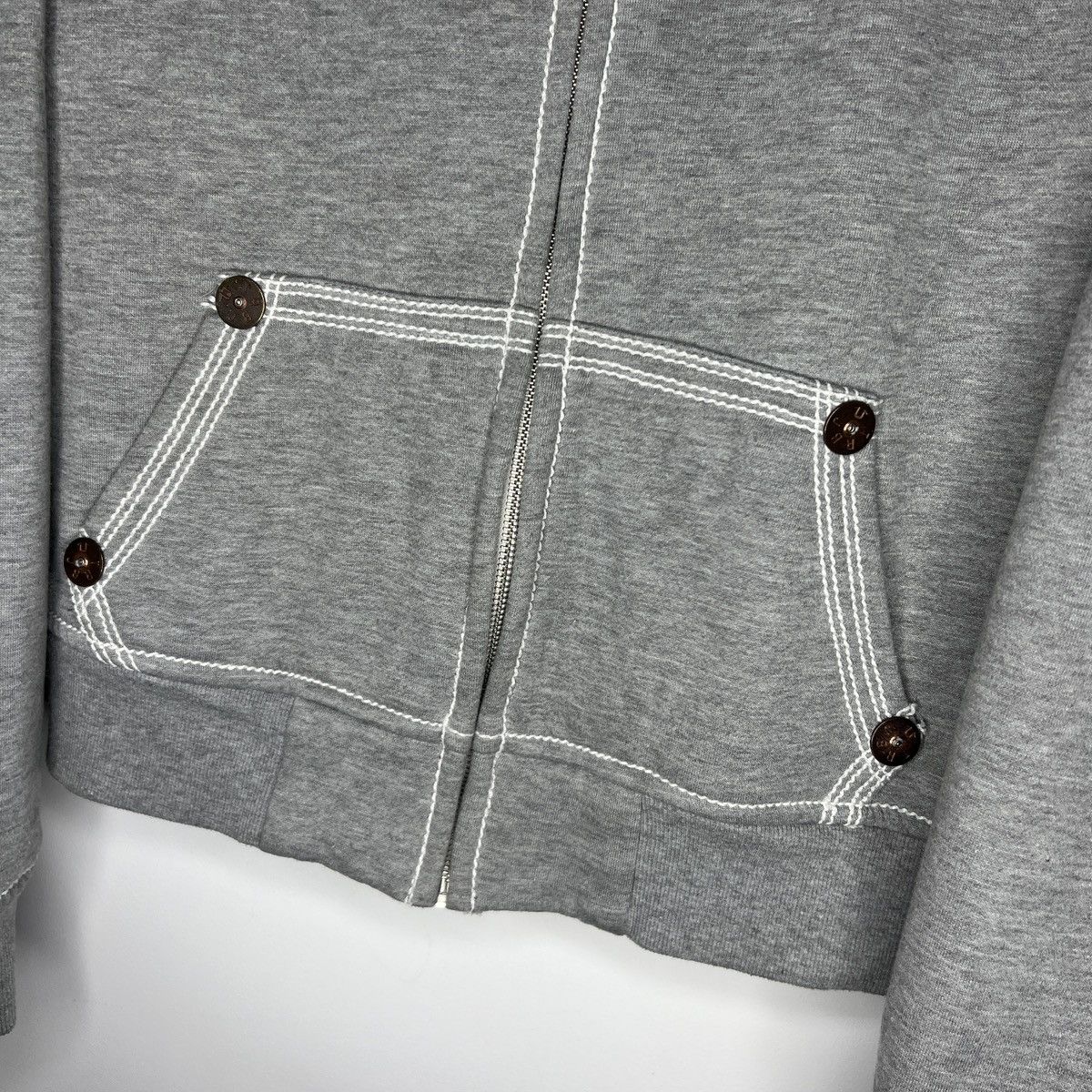 True Religion Y2K True Religion Triple Contrast Stitch Zip Up Hoodie Size US M / EU 48-50 / 2 - 5 Thumbnail