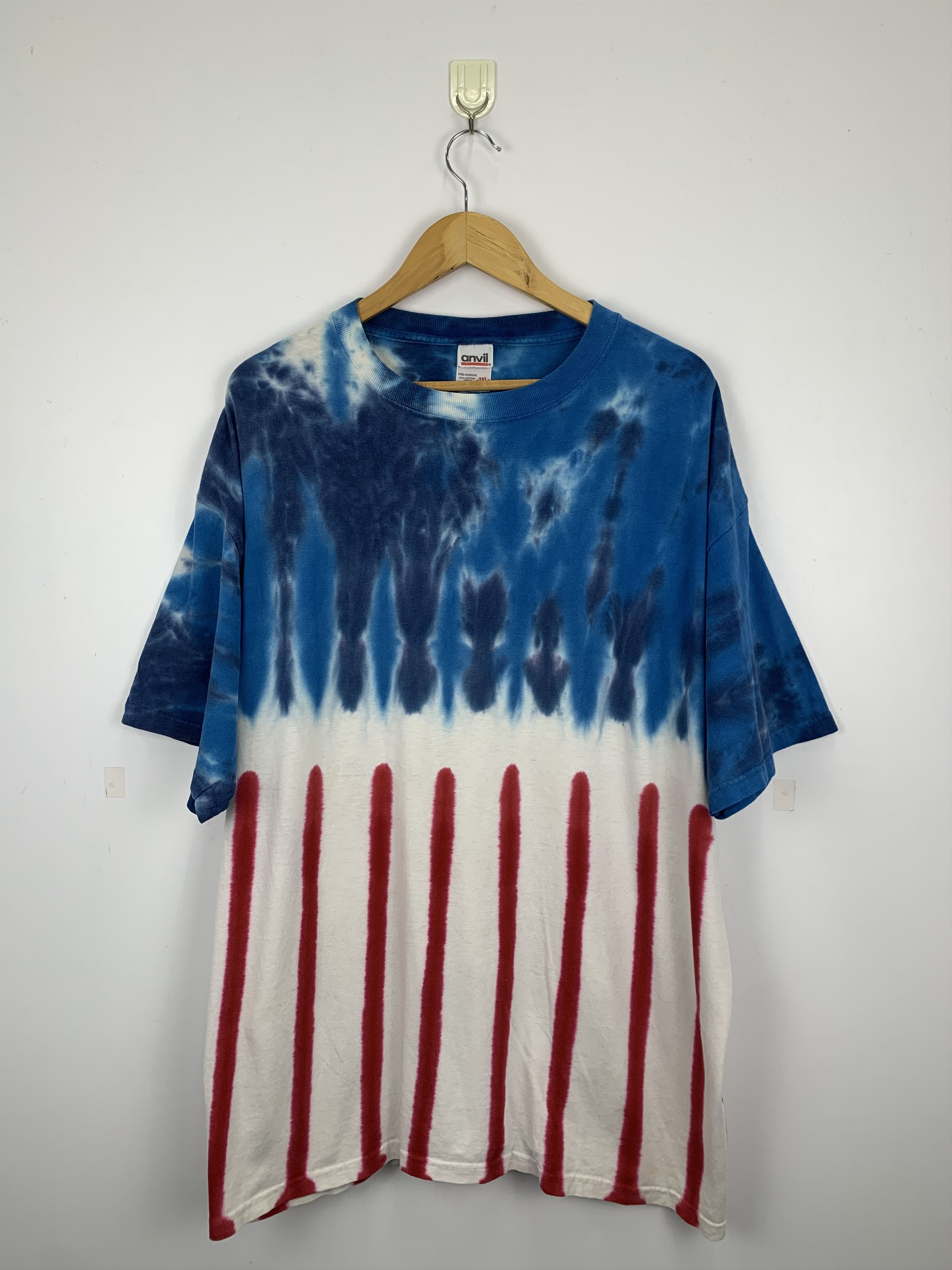 Other Vintage Y2K Tie Dye American Flag Colour T Shirt TA0051 Size US XXL / EU 58 / 5 - 1 Thumbnail