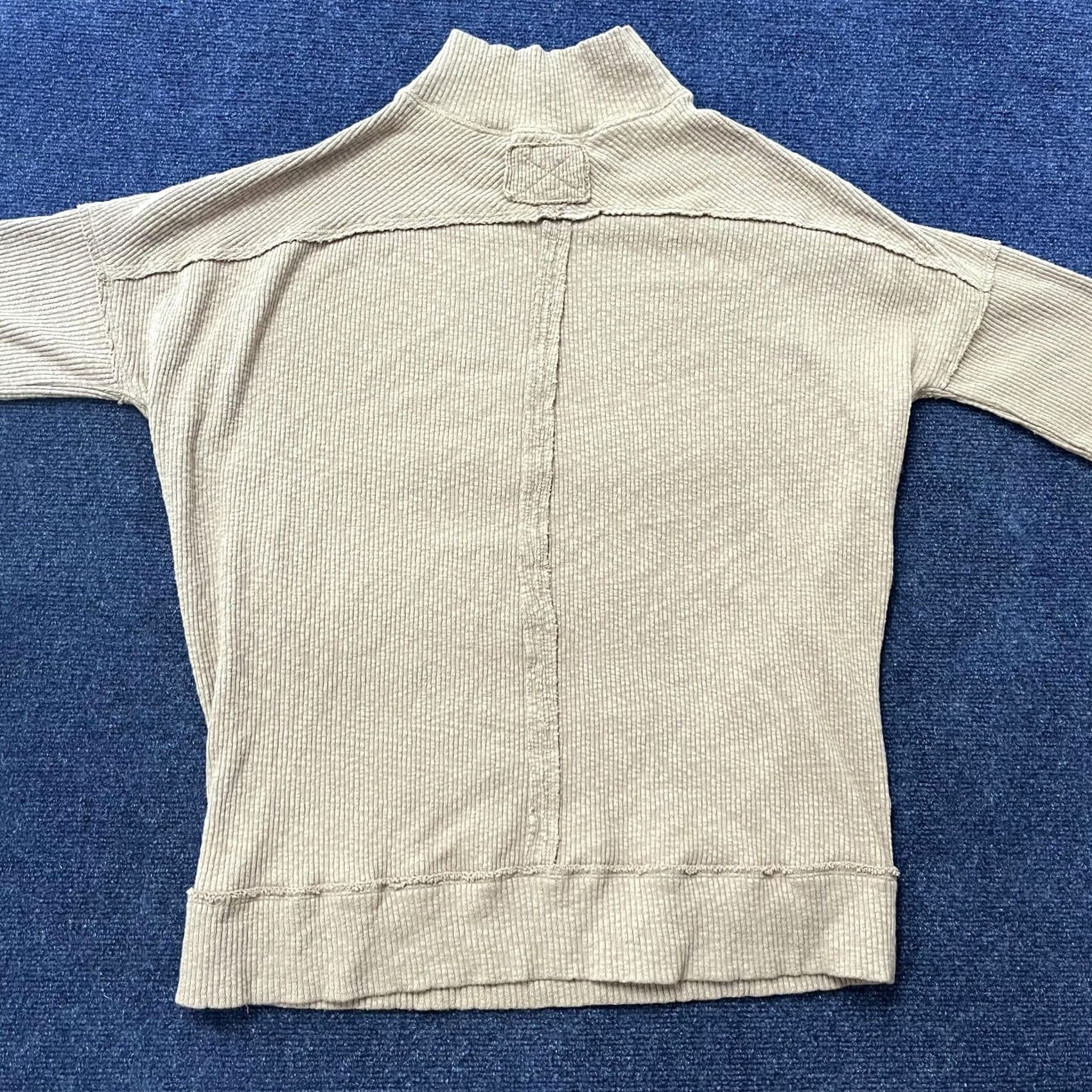 Vintage We The Free Sweater Womens Small Beige Ribbed High Neck Pullover Lightweight Top Size S / US 4 / IT 40 - 3 Thumbnail