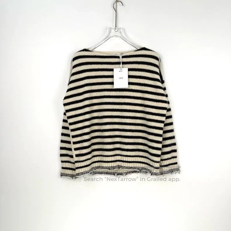 Dior Dior Blue and white striped destructive wind cashmere mulb Size XS / US 0-2 / IT 36-38 - 3 Thumbnail