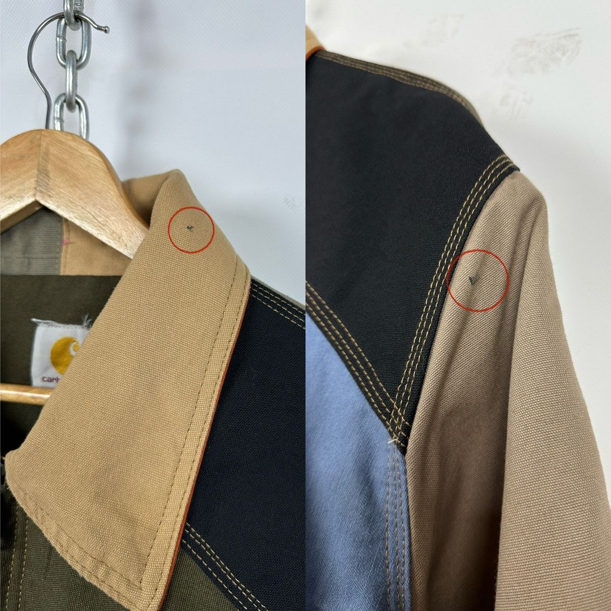 Carhartt × Vintage Vintage Carhartt Reworked Detroit Sherpa Jacket Size US L / EU 52-54 / 3 - 24 Thumbnail