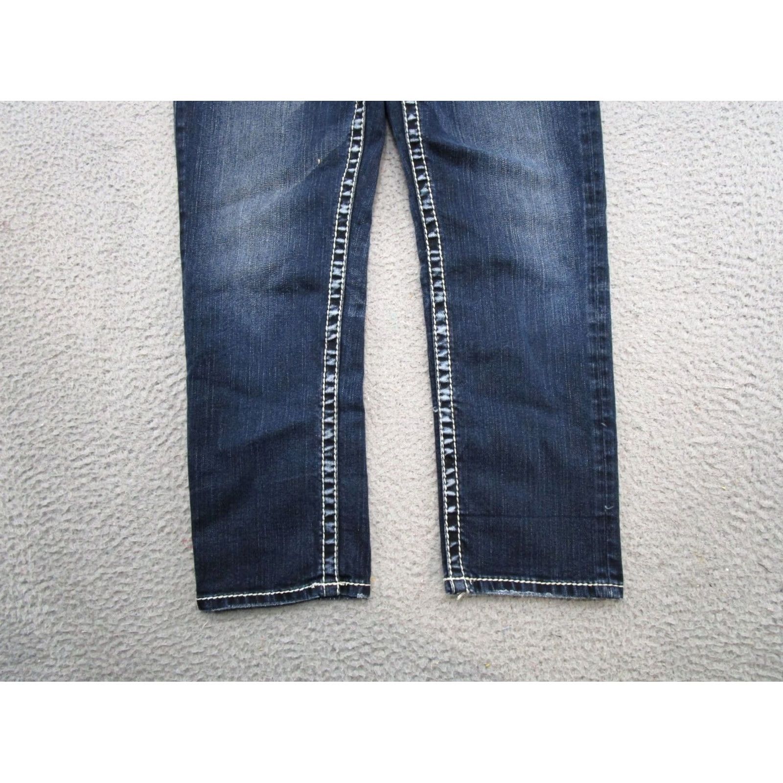 Silver Jeans Co. VINTAGE Silver Jeans Suki Capri Jeans Women 28 Dark Wash Stretch Denim Blue 90s Mens Womens Girls Size 28" / US 6 / IT 42 - 2 Thumbnail
