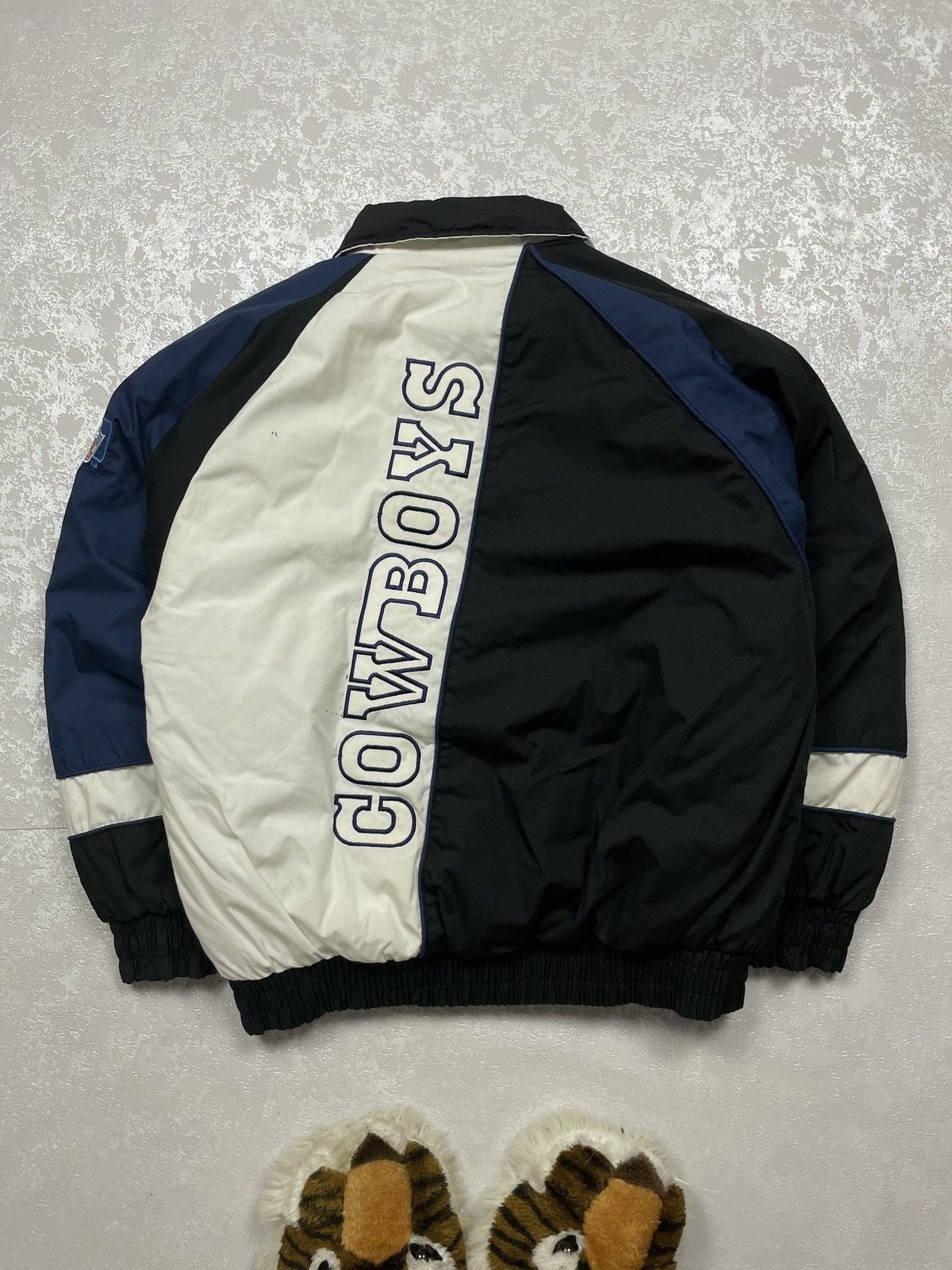 Rare Vintage 90s Cowboys Team NFL Big Logo Bomber Jacket