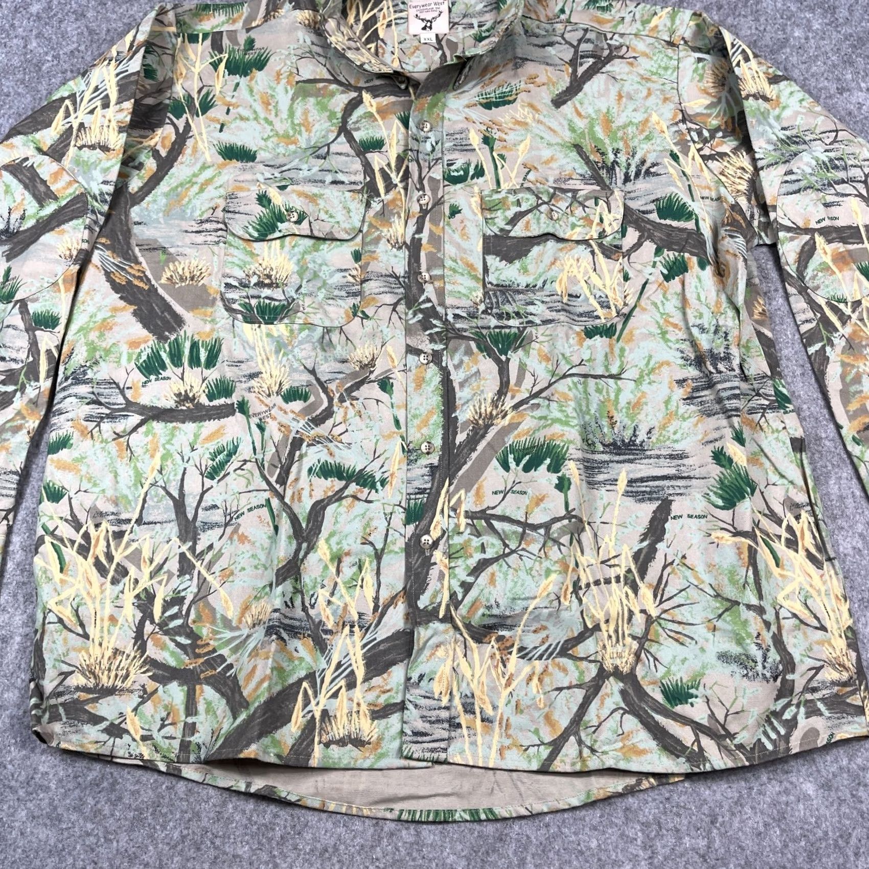 Vintage NWOT Everywear West Camo Hunting 2XL Button-Up Mens Shirt Size US XXL / EU 58 / 5 - 4 Thumbnail