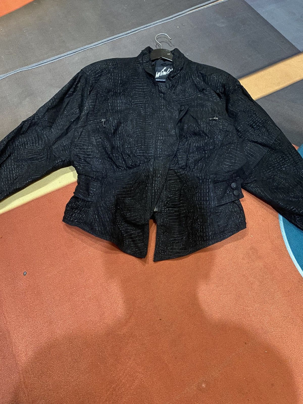 Other Vintage Winlit Genuine Leather Black Embossed Pattern Jacket Size US M / EU 48-50 / 2 - 22 Thumbnail