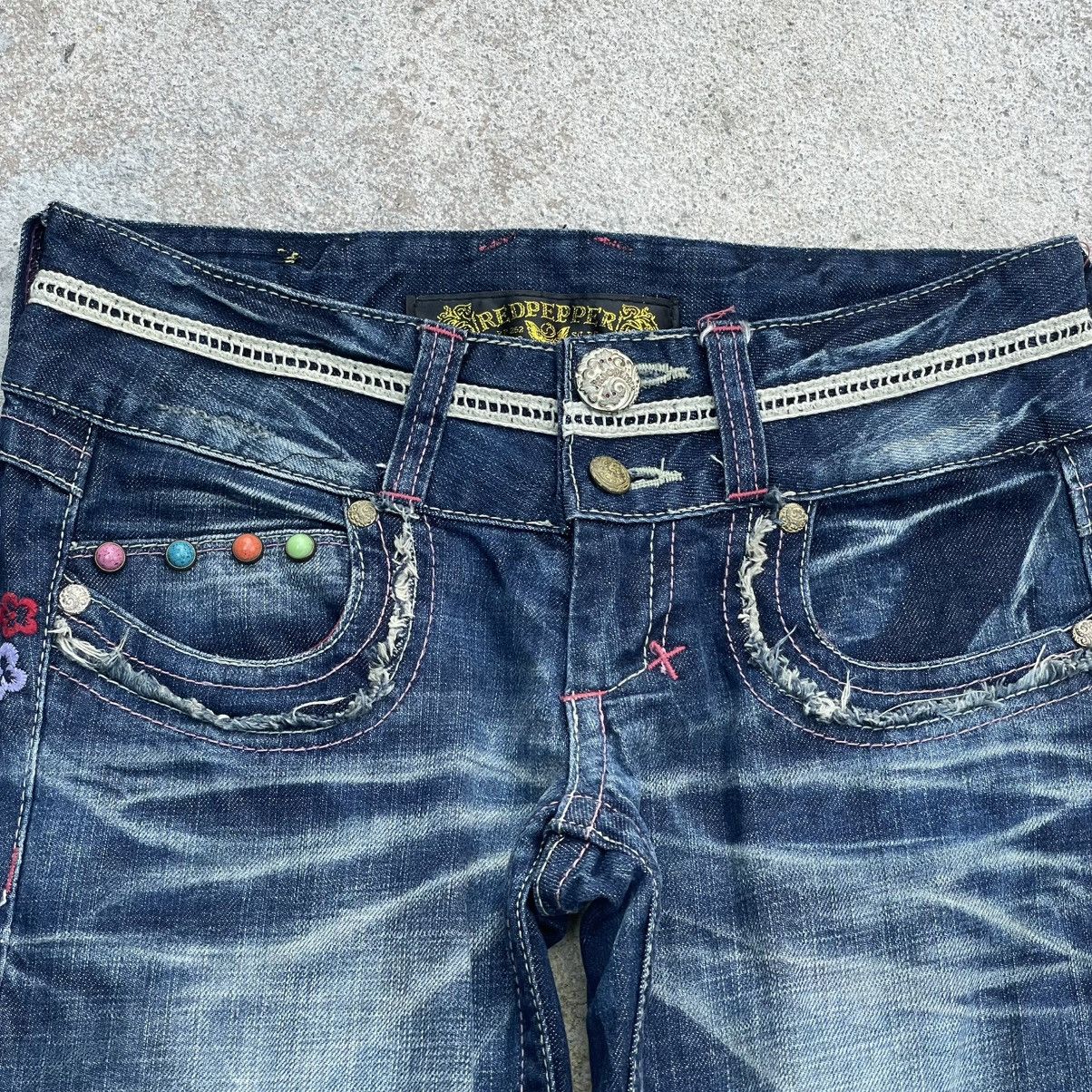 Japanese Brand “REDPEPPER DENIM” FLARE JEAN BOOTCUT SEDITIONARIES PANTS Size 27" / US 4 / IT 40 - 4 Thumbnail