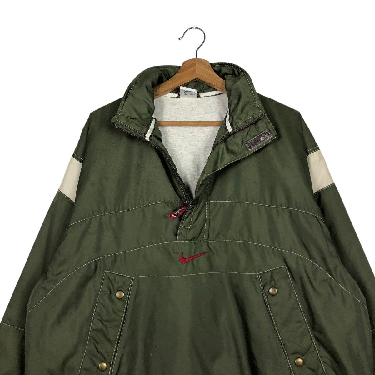 Nike 🔥VINTAGE HALF ZIPPER ANORAK JACKET NIKE BIG SWOOSH Size US M / EU 48-50 / 2 - 14 Thumbnail