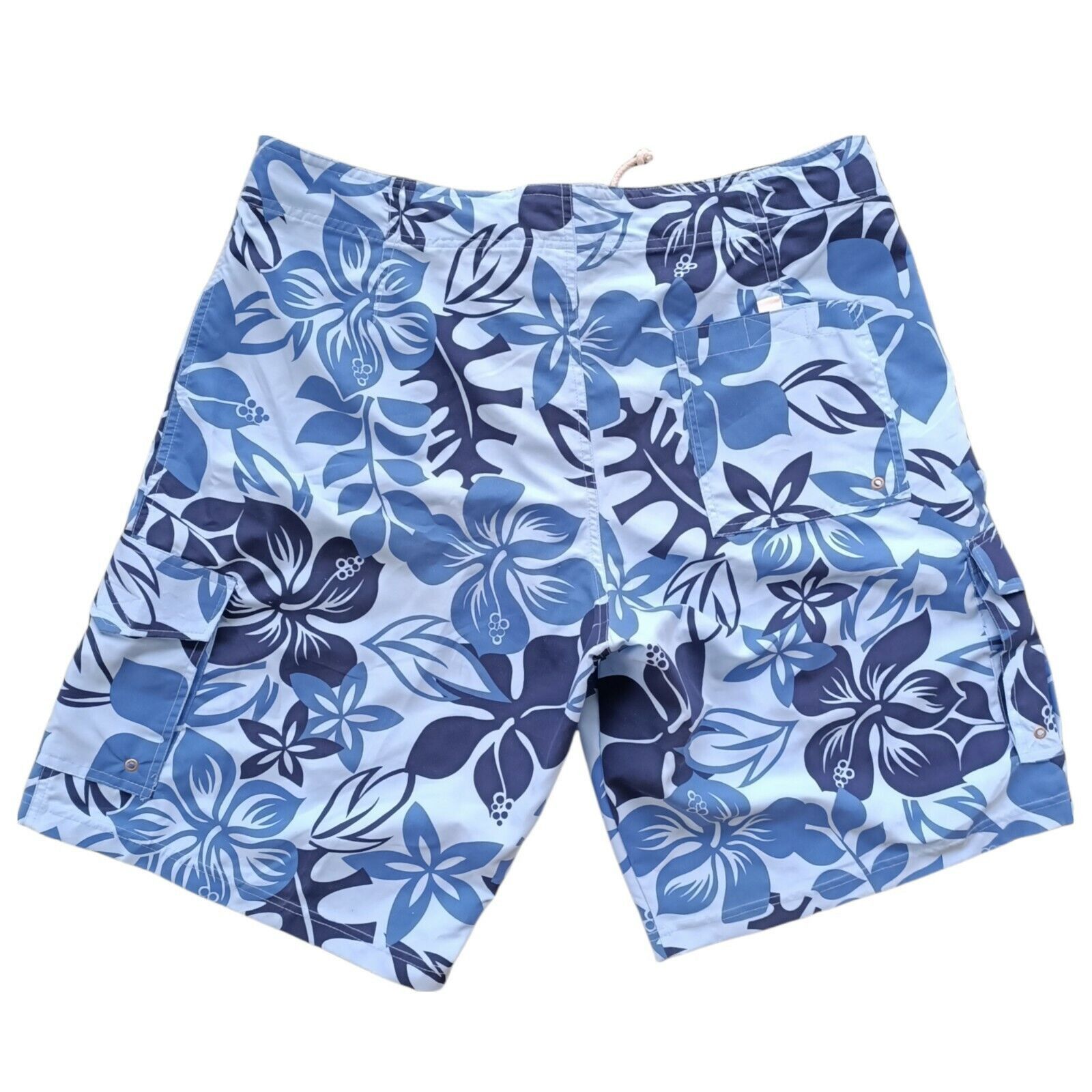 Vintage Vintage Y2K 2000s Board Shorts Mens Blue Floral Size 36 Size US 36 / EU 52 - 2 Thumbnail