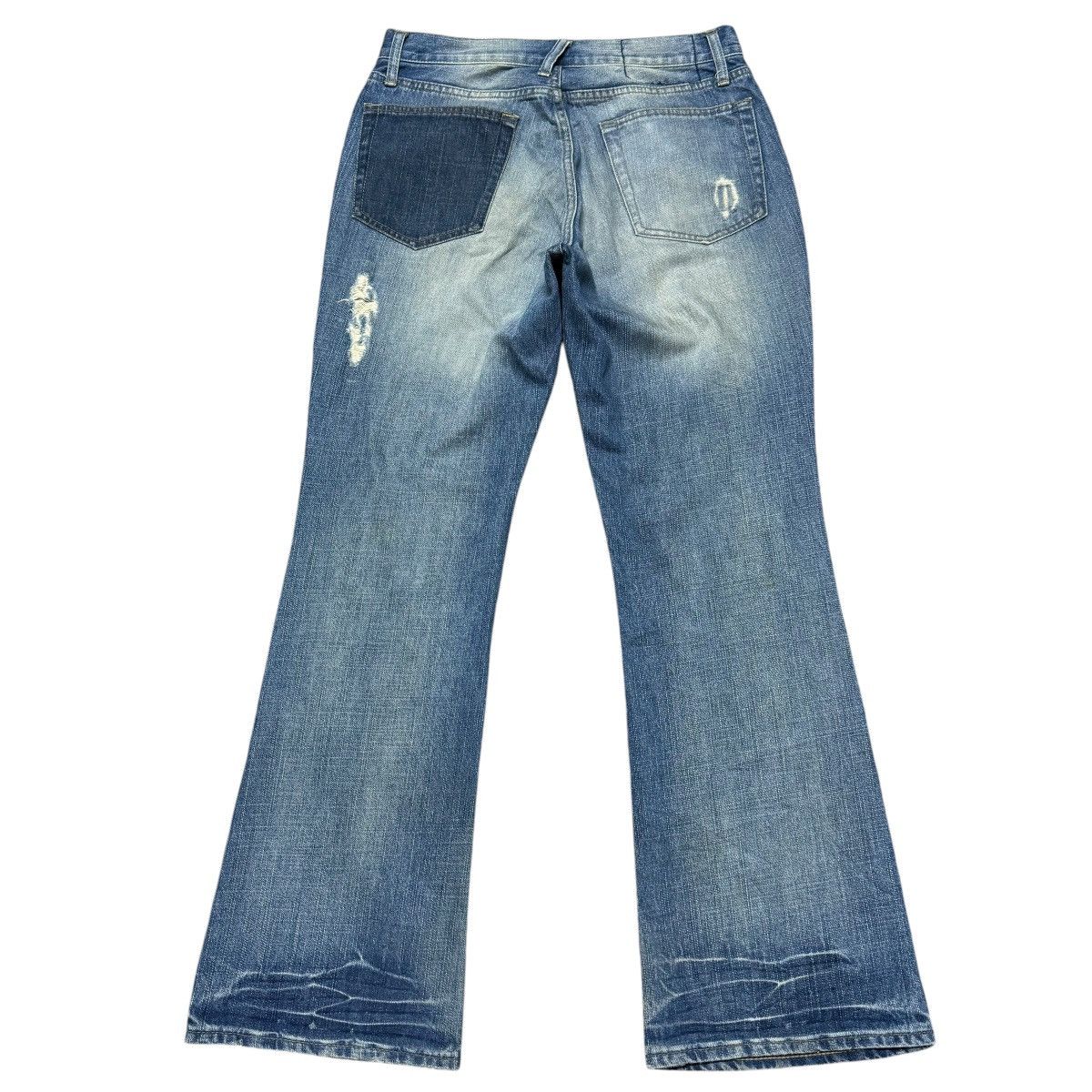 PPFM PPFM Repaired Denim Flare Jeans Size US 30 / EU 46 - 1 Thumbnail