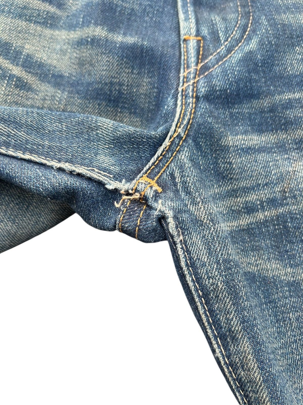 Kapital Thrashed Vintage Levis Big E Selvedge Distressed Denim jeans Size US 32 / EU 48 - 13 Thumbnail