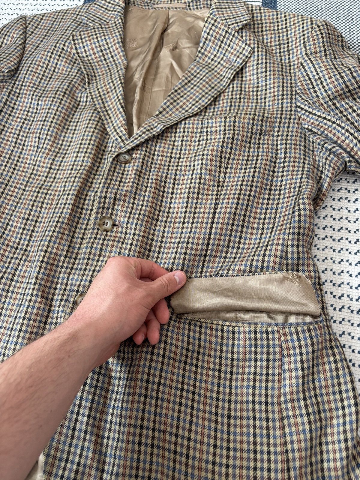 Burberry Burberry vintage blazer old money elegant linen luxury Size 52R - 5 Thumbnail