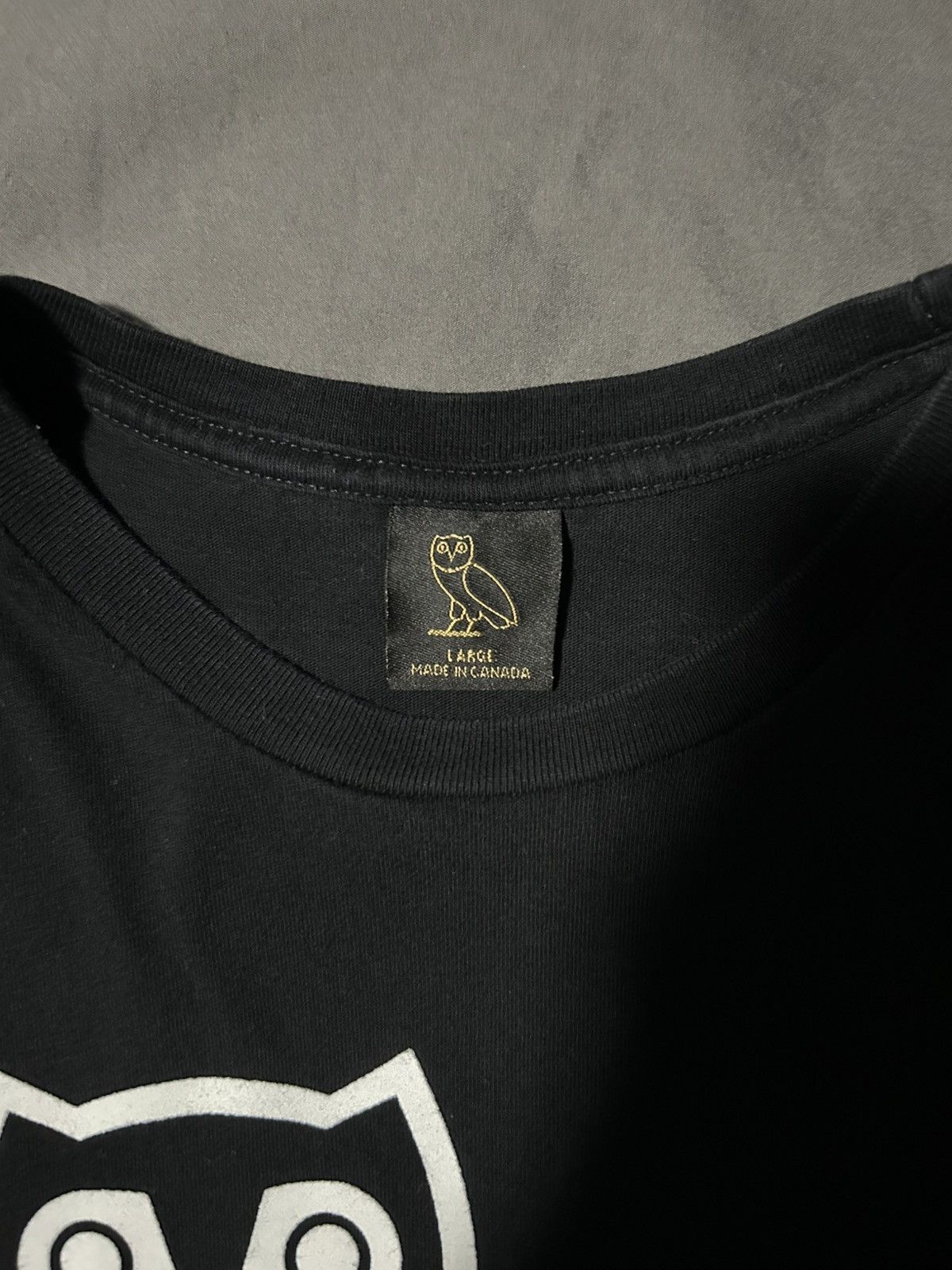 October's Very Own OVO Big Owl Logo Black Tee – Size Large – Made in Canada Size US L / EU 52-54 / 3 - 3 Thumbnail