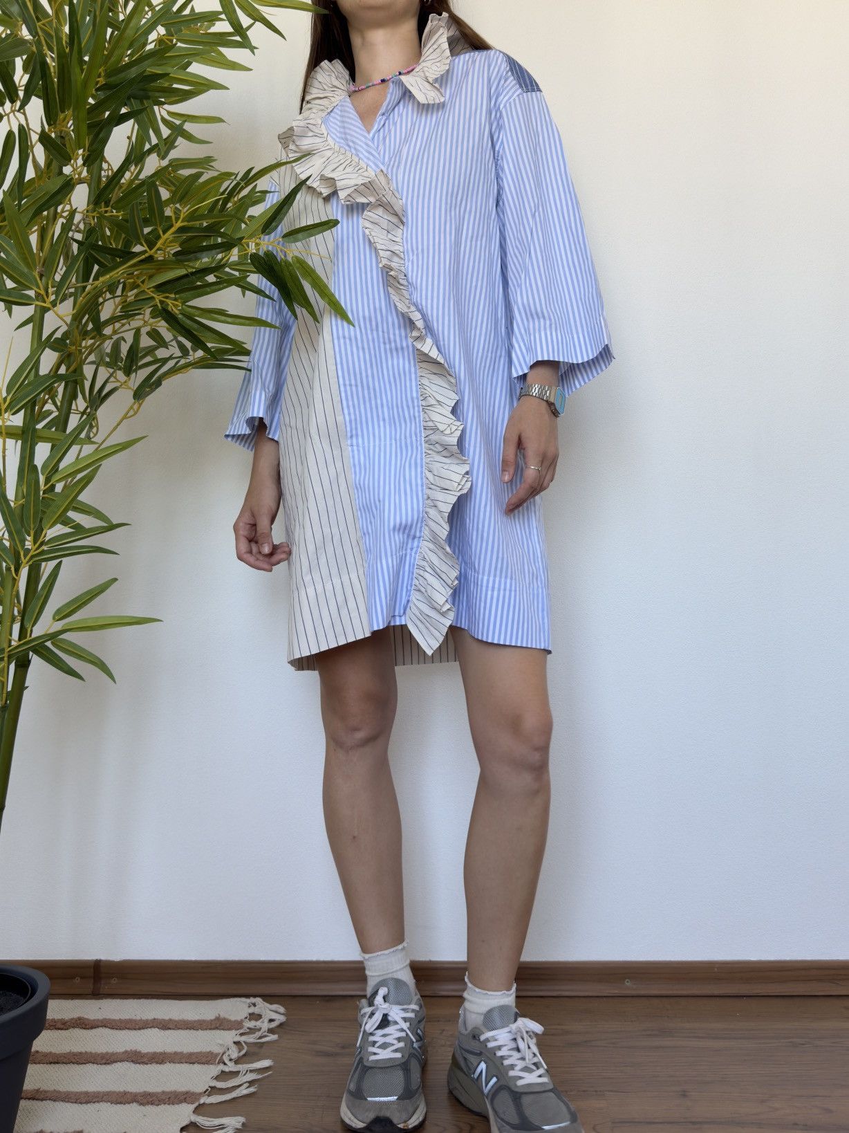 Sandro VINTAGE SANDRO RUSHES SHIRT STYLE MINI DRESS Size M / US 6-8 / IT 42-44 - 8 Thumbnail