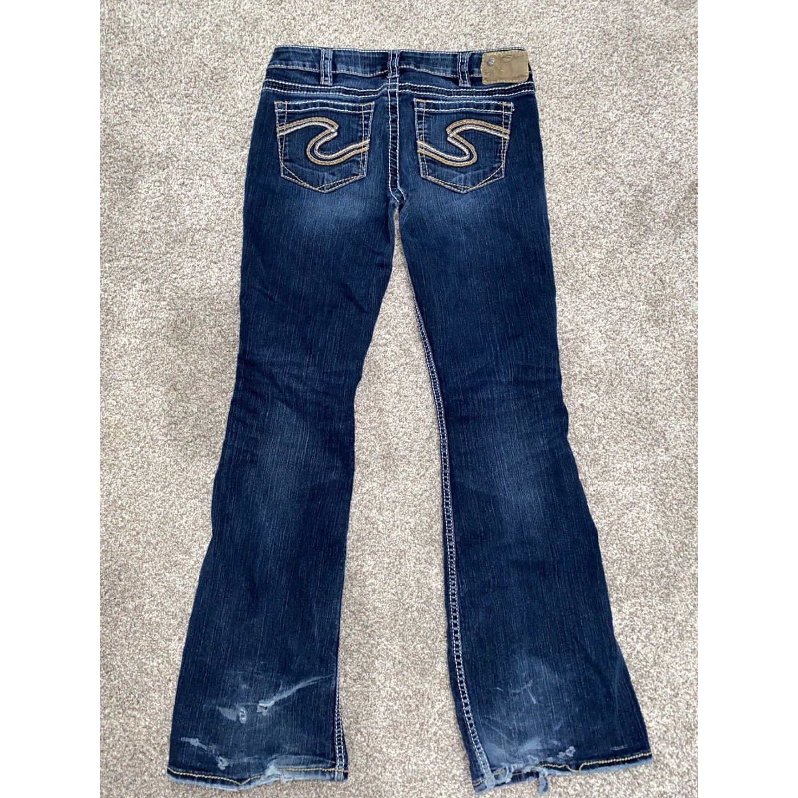 CO VINTAGE Silver Jeans Womens Frances Bootcut Jeans Sz 22 Silver Metal Women's Size 40" / US 18 - 2 Thumbnail
