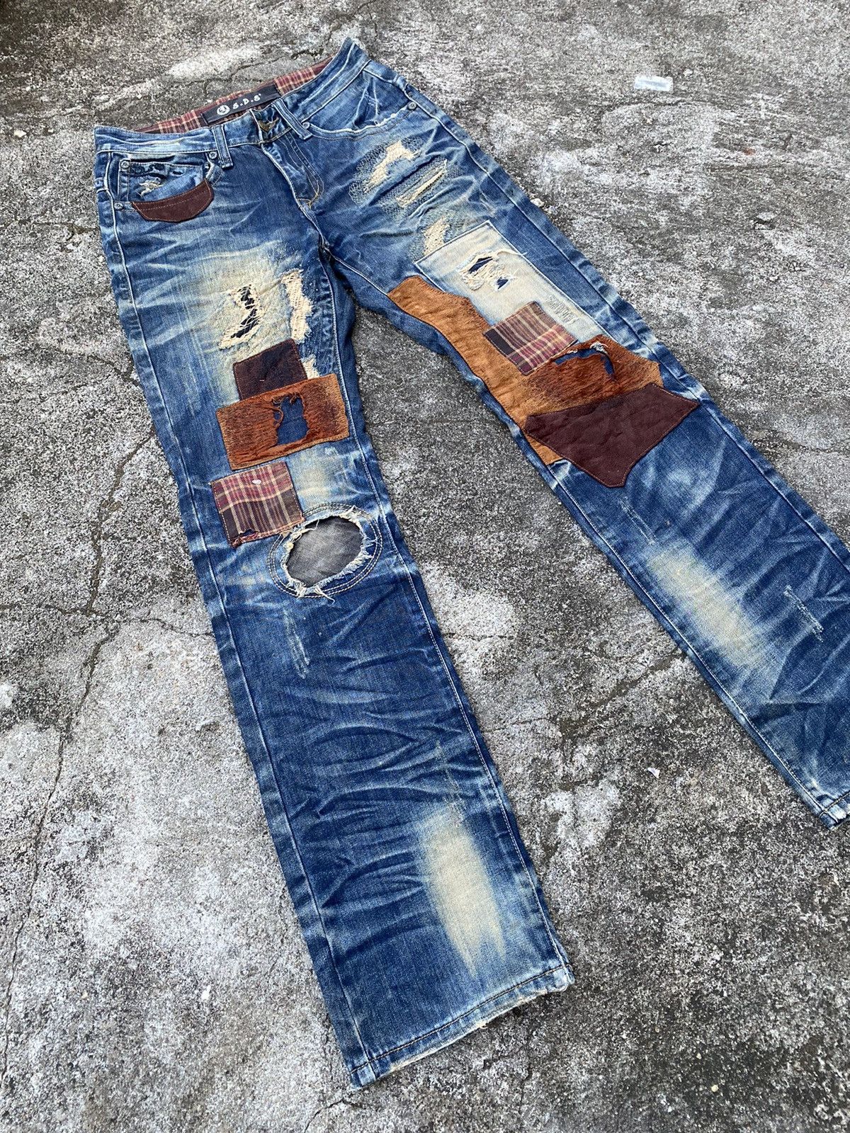 Japanese Brand Japanese Brand SDS Patchwork Kapital Inspired Size US 29 - 6 Thumbnail