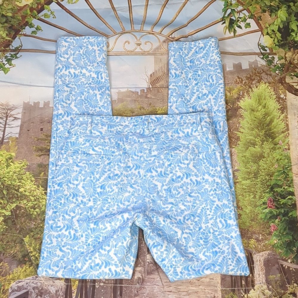J.McLaughlin J. McLaughlin blue white leaves jeans size 0 Size 25" / US 0 / IT 36 - 5 Thumbnail