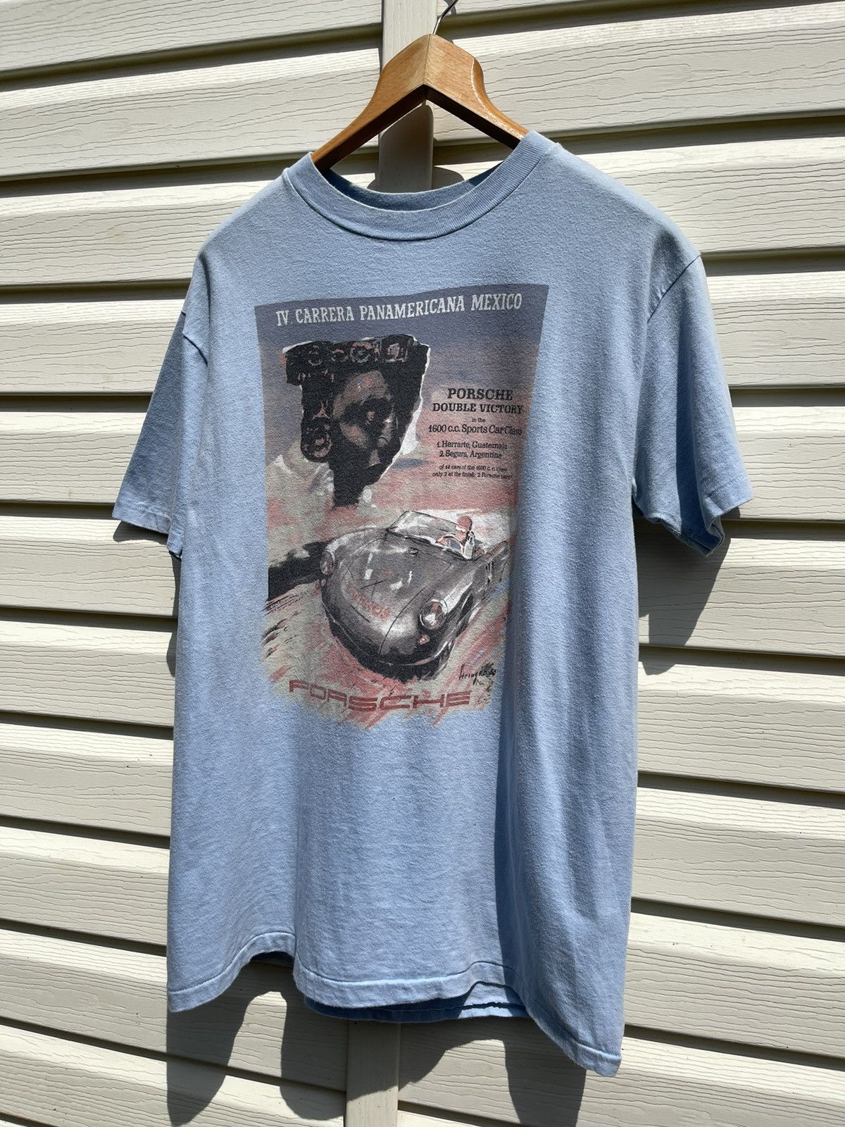 Porsche Design 90s Porsche Carrera Panamericana Mexico Double Victory Tee Size US XL / EU 56 / 4 - 2 Thumbnail