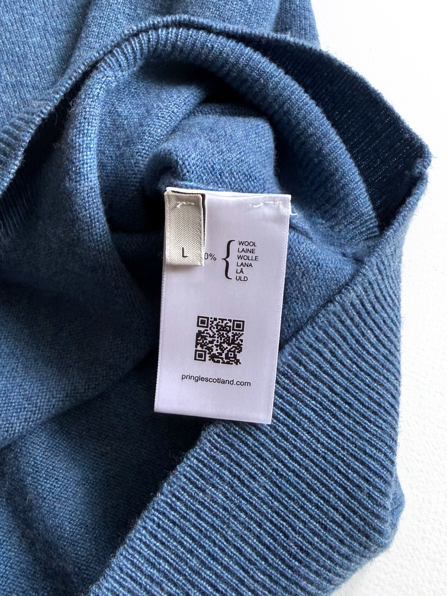 Pringle Of Scotland Men's Pringle Of Scotland V-neck Wool Sweater (L) Size US L / EU 52-54 / 3 - 4 Thumbnail