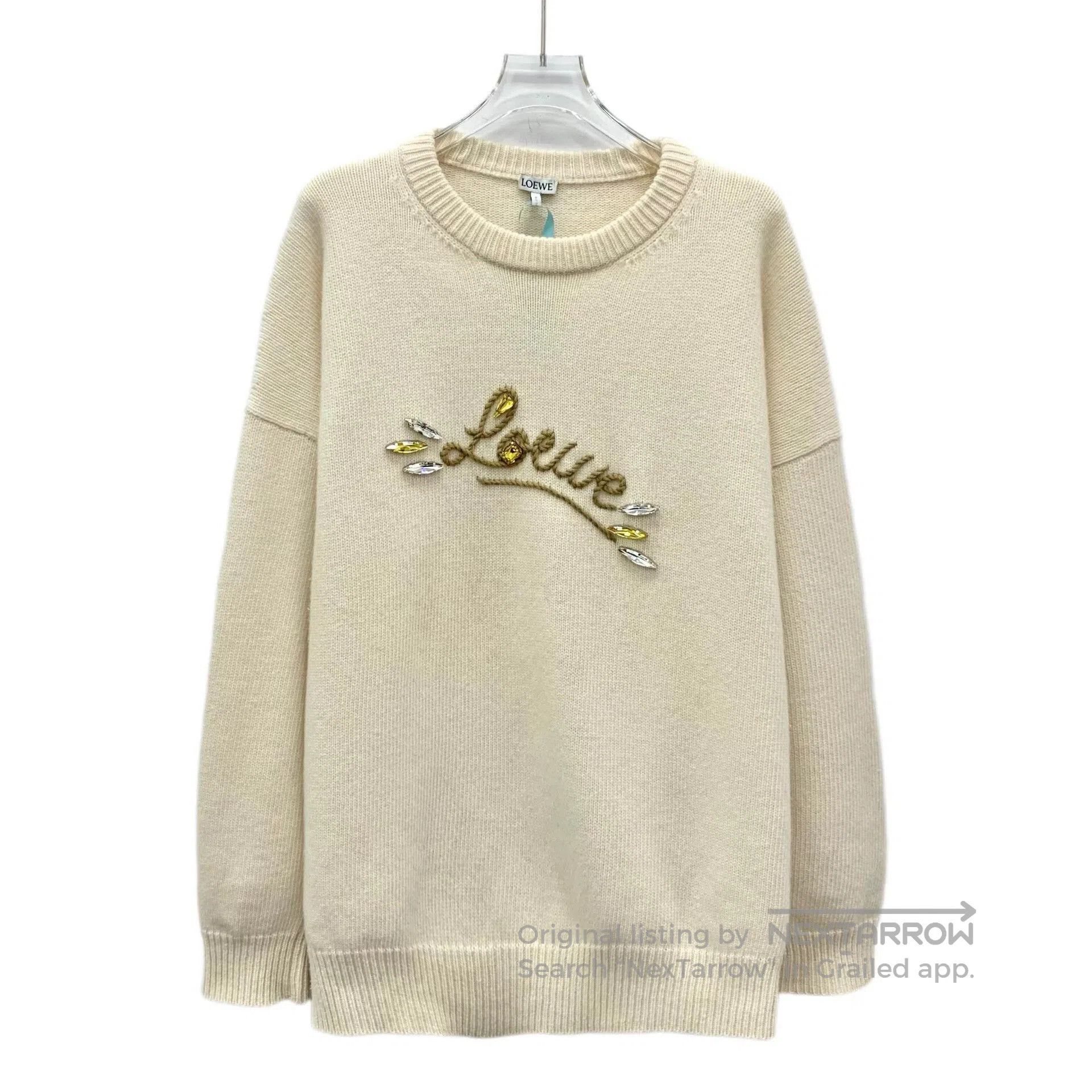Loewe Loewe Logo Embroidery Diamond Wool Knit Sweater. Size L / US 10 / IT 46 - 1 Thumbnail