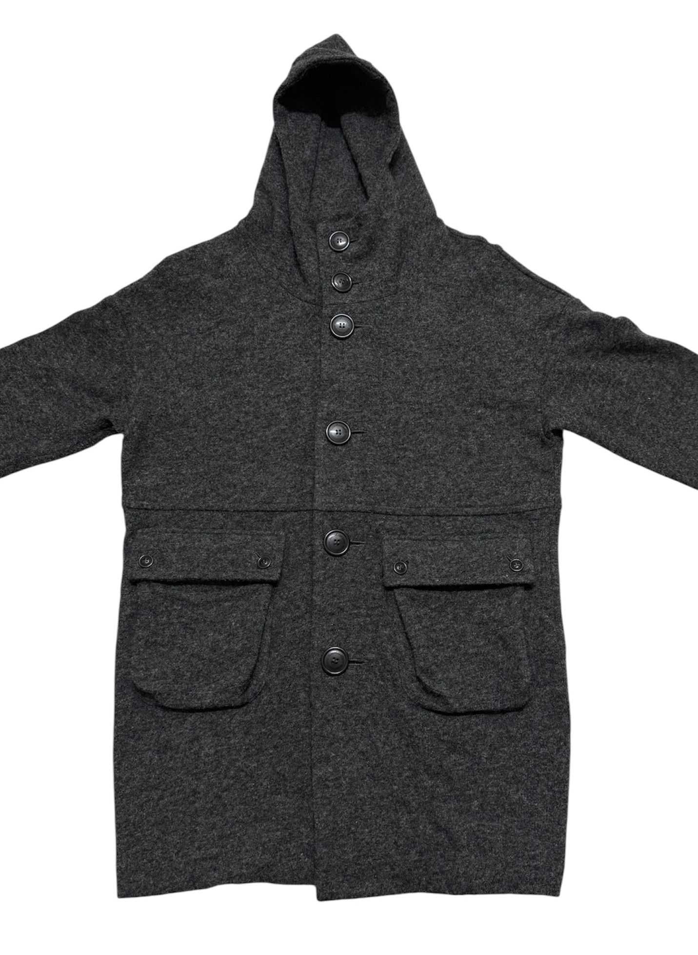 Issey Miyake Sunao Kuwahara Issey Miyake Hoodie Wool Jacket Size US M / EU 48-50 / 2 - 8 Thumbnail