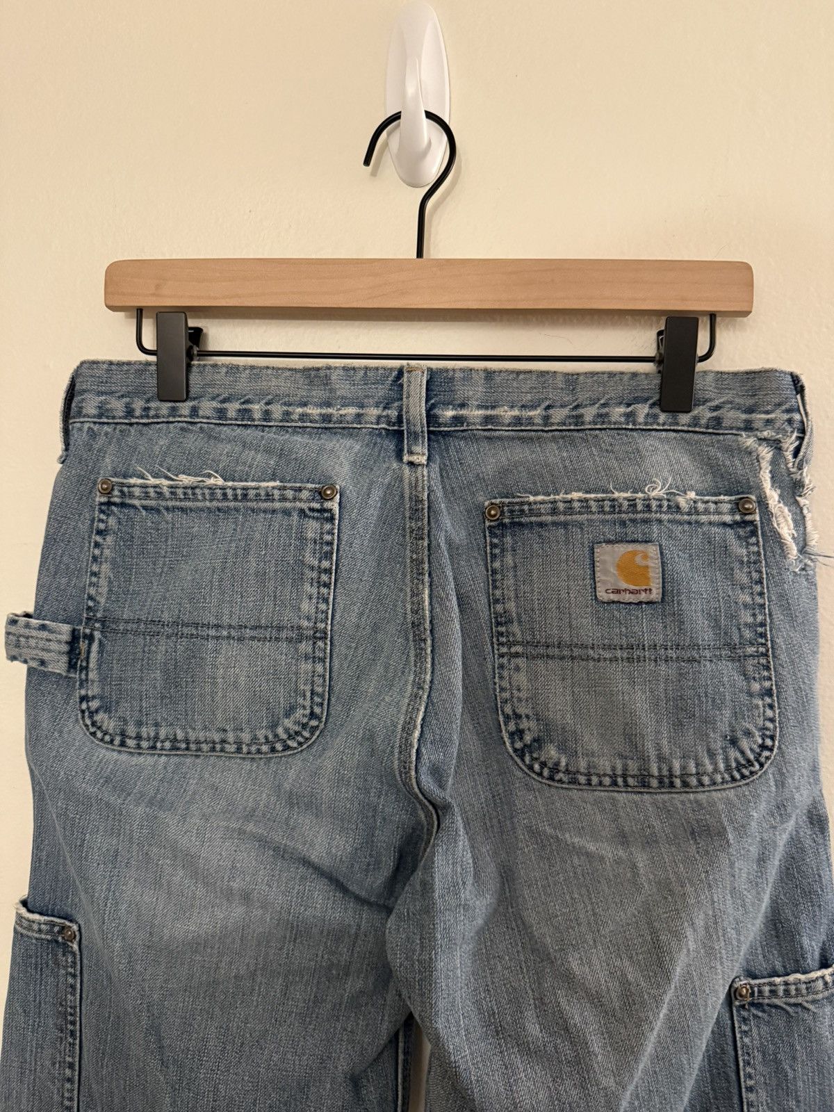 Carhartt Vintage Thrashed Faded Carhartt Double Knee Denim 4gseller Size US 32 / EU 48 - 6 Thumbnail