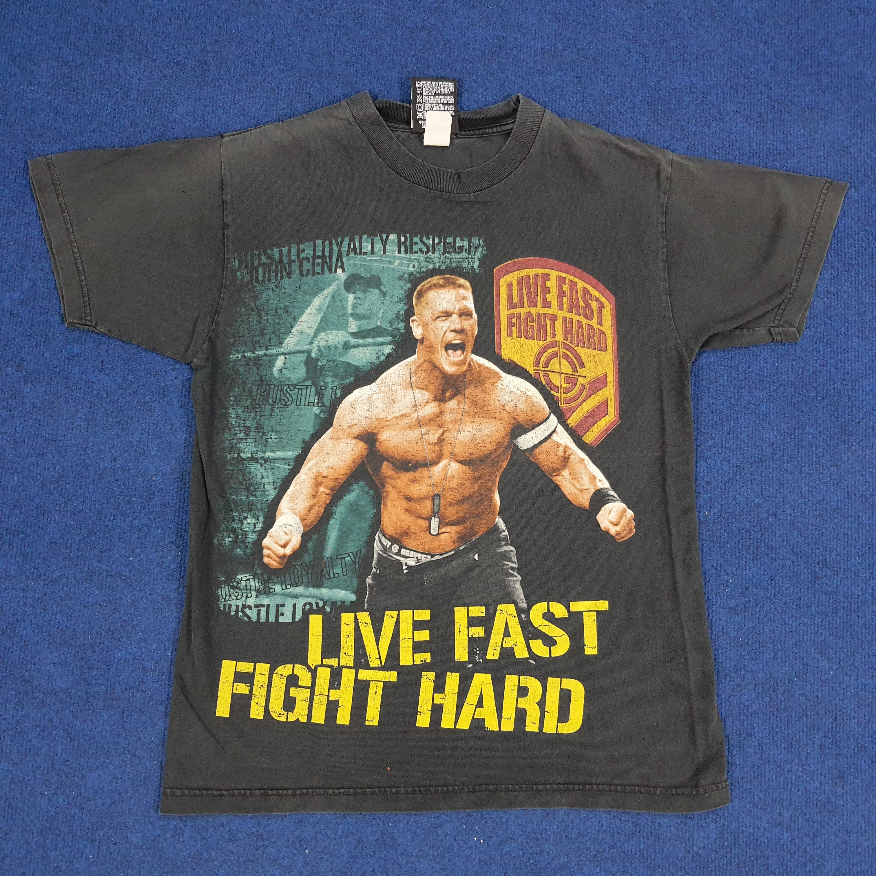 Vintage × WWE Vintage WWE John Cena Live Fast Fight Hard Wrestling Tshirt Size US M / EU 48-50 / 2 - 1 Thumbnail