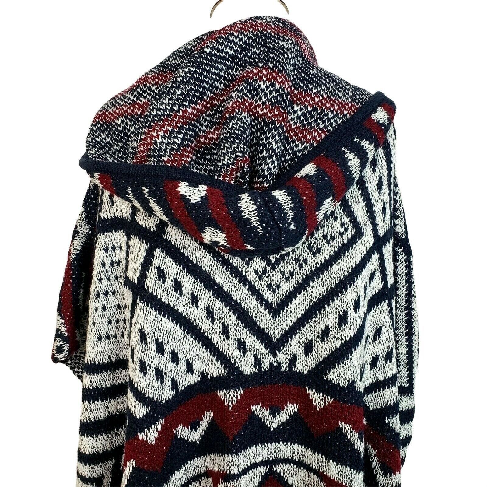 Anthropologie Elodie Oversize Open Cardigan Womens Small Fringe Hooded Size S / US 4 / IT 40 - 10 Thumbnail