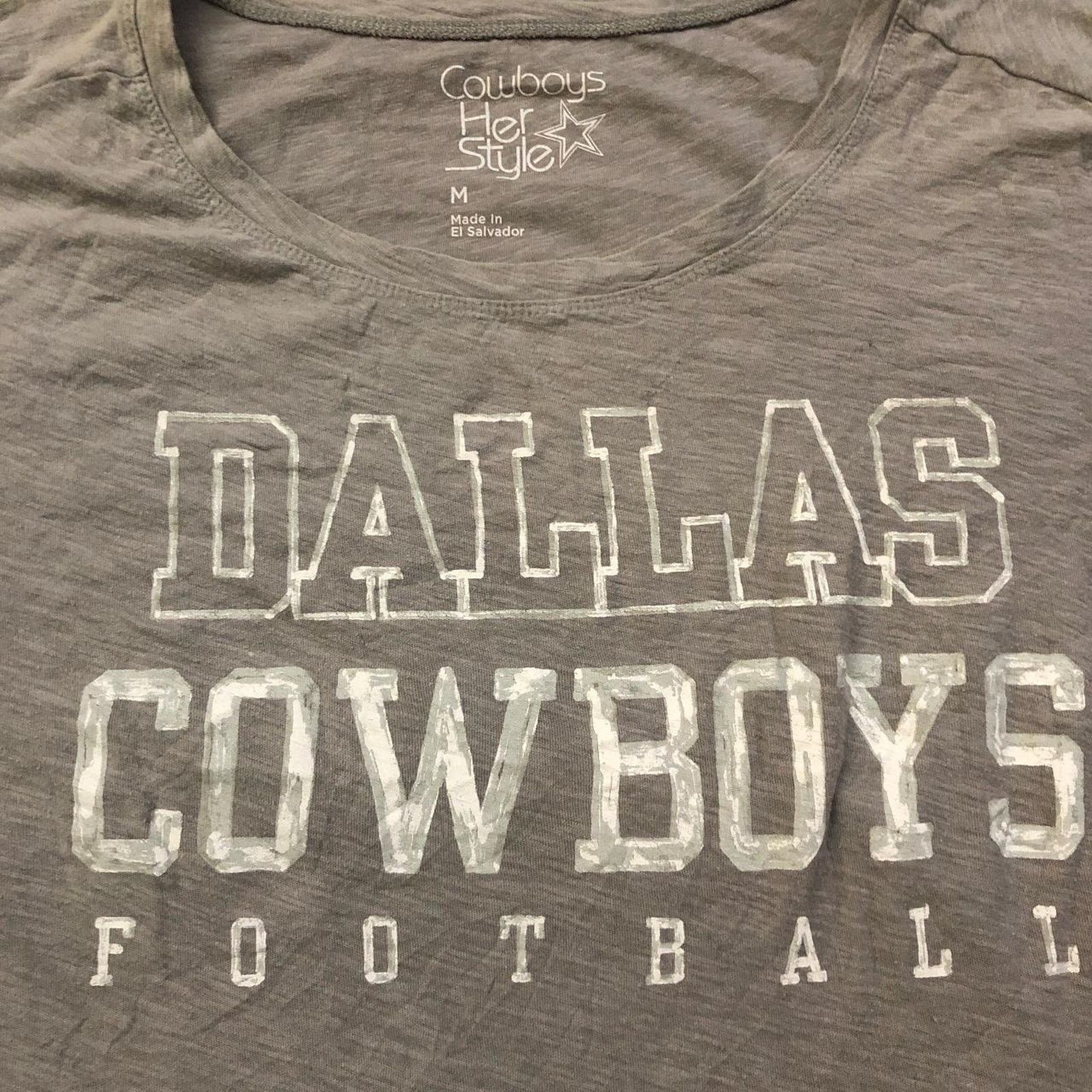 Other Women's Grey Dallas Cowboys Football Graphic Tee Size M / US 6-8 / IT 42-44 - 3 Thumbnail
