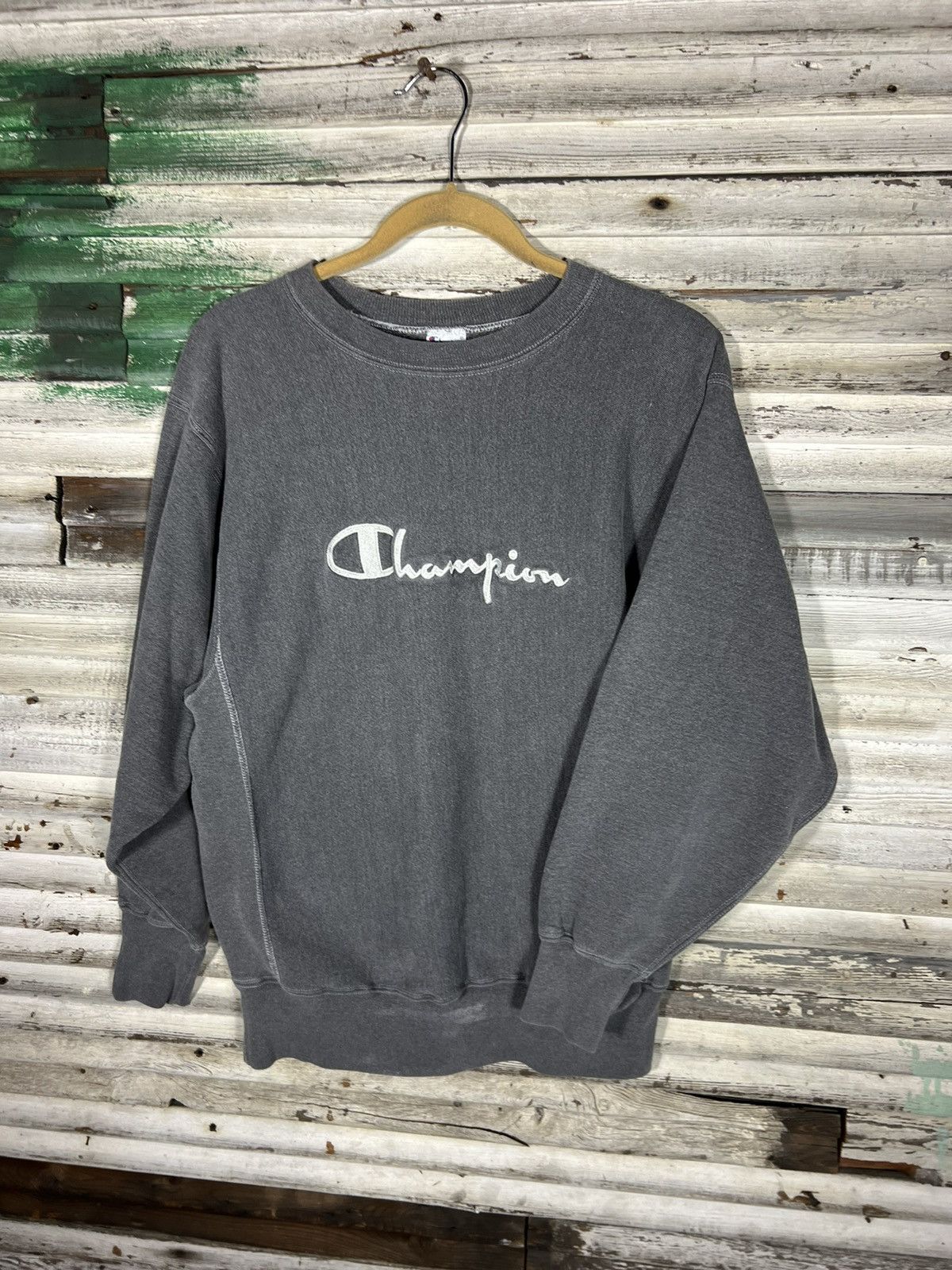 Champion × Vintage Vintage Champion Spellout Reverse Weave Sweatshirt Size US XL / EU 56 / 4 - 5 Thumbnail