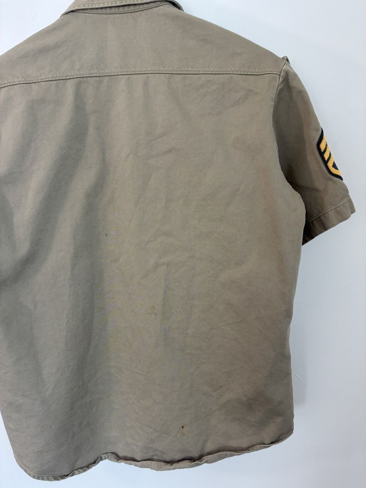 Vintage Distressed Military Army Button Down Epaulette Shirt Size US L / EU 52-54 / 3 - 7 Thumbnail