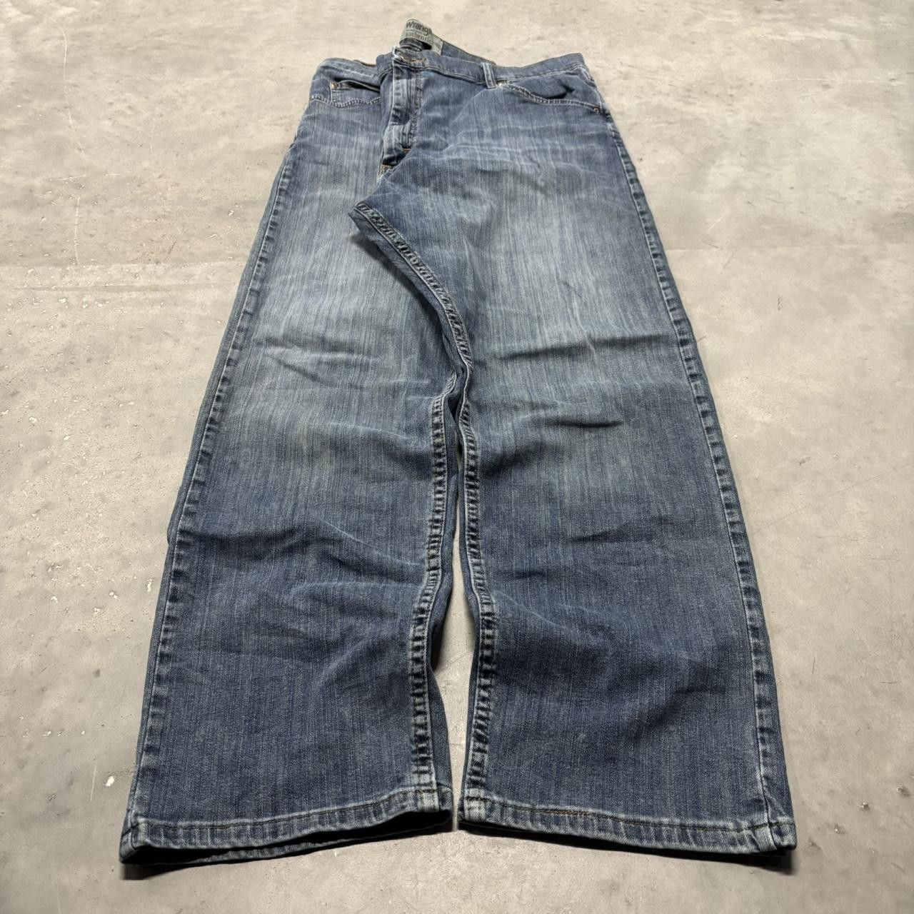 Japanese Brand × Vintage Crazy Vintage Y2K/2000s Grunge Dark Wash Denim Jeans! Size US 40 / EU 56 - 3 Thumbnail
