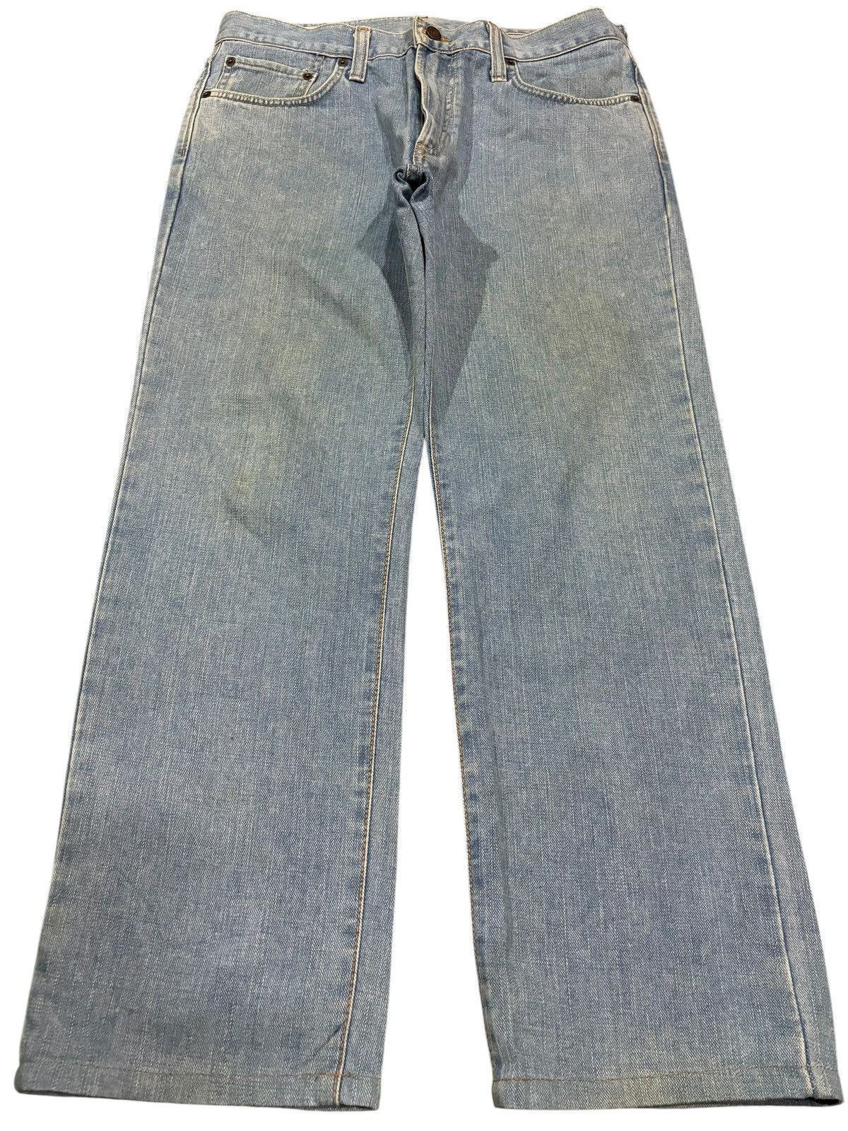 Edwin × Japanese Brand Vintage Y2k Edwin 403 Faded Stretch Straight Cut Jeans Size US 36 / EU 52 - 1 Thumbnail