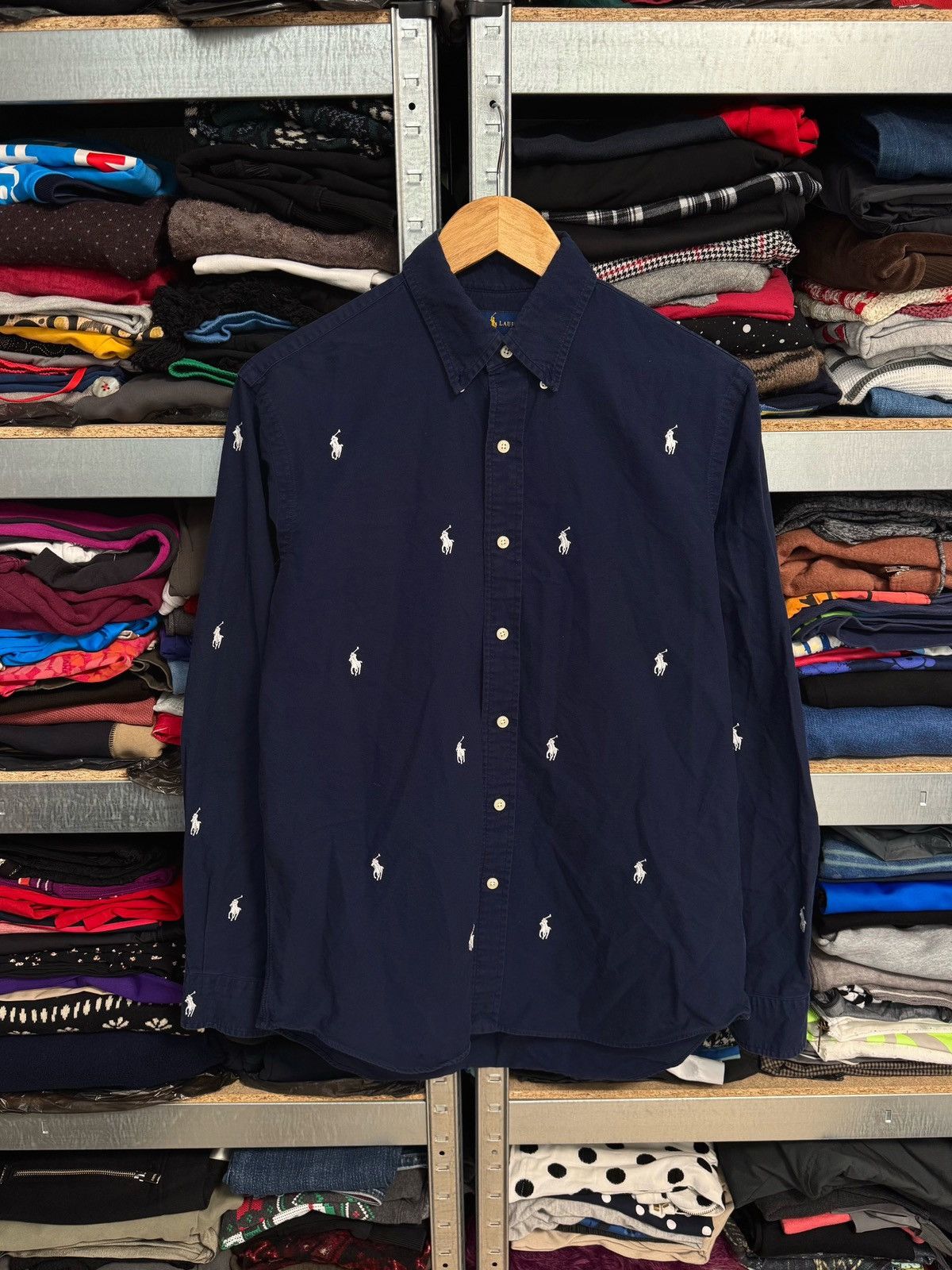 Polo Ralph Lauren Polo Ralph Lauren Classic Button Shirt All Over Pony Logo Size US M / EU 48-50 / 2 - 1 Thumbnail