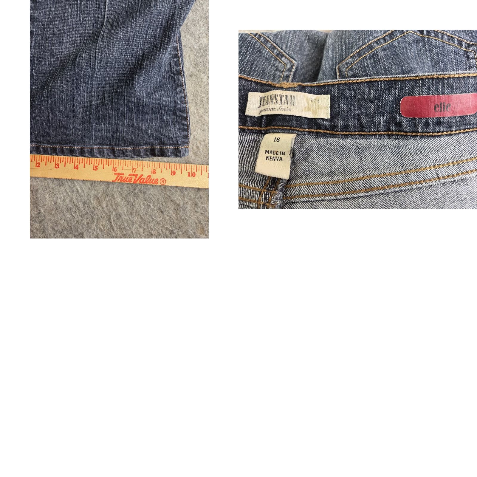 Vintage Jeanstar Jeans Women's Elle Flare Stretch High Rise Denim Jeans 16 Blue Regular Belt Loops 5-Pocket Style Flared Vintage: No, 21st Century? Size 38" / US 16 / IT 52 - 8 Thumbnail